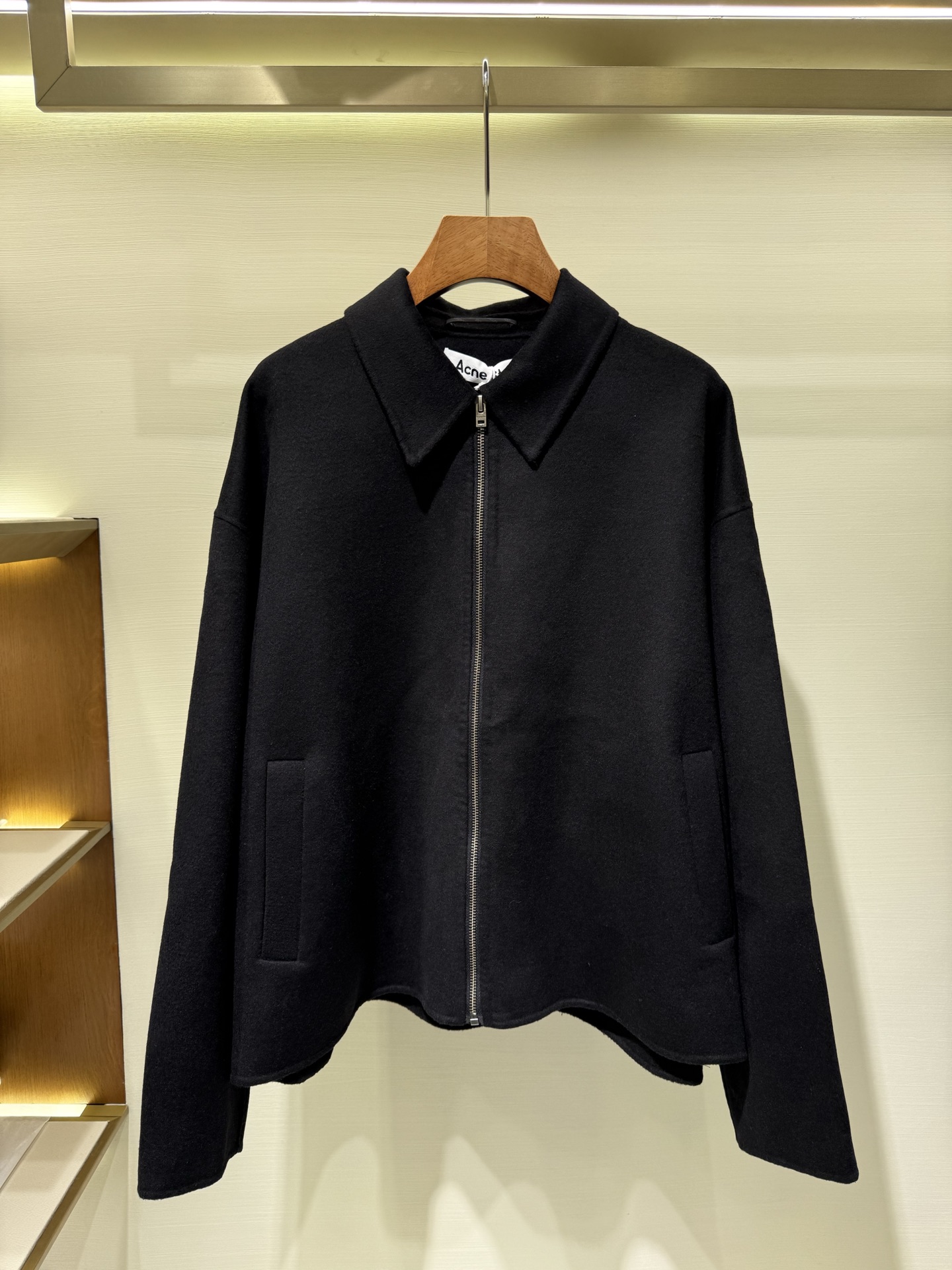 Acne Studios Wool Zip-Up Jacket - Soft, Relaxed Fit, and Versatile Style