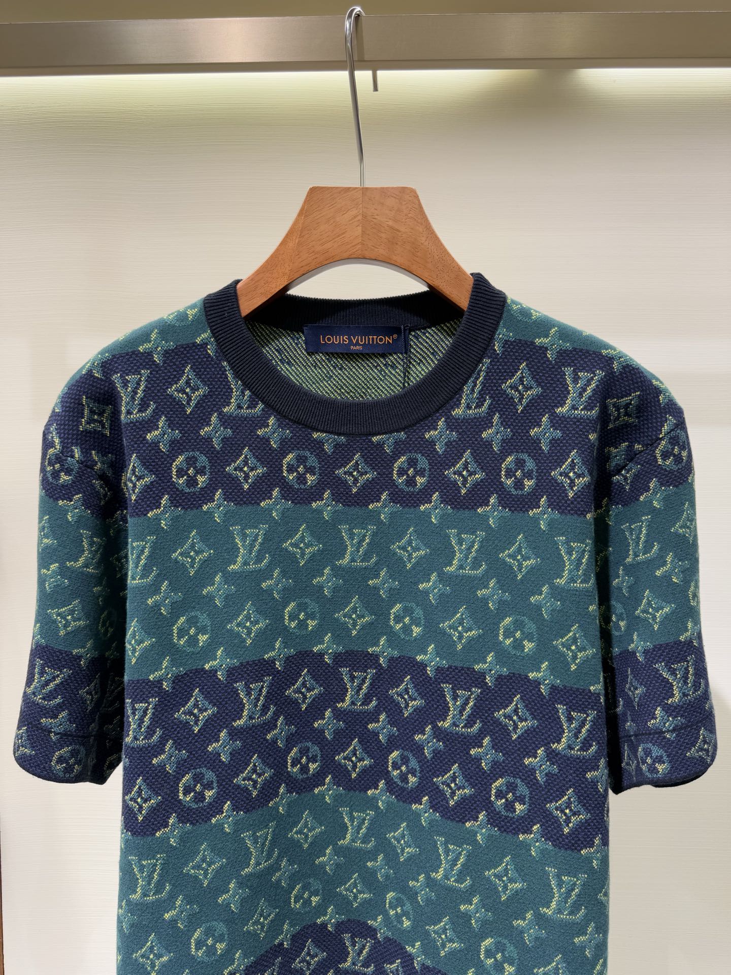 Louis Vuitton Monogram Jacquard Jersey Crew Neck Tee - Striped Pattern 3 i1758527164640 5732 0 2