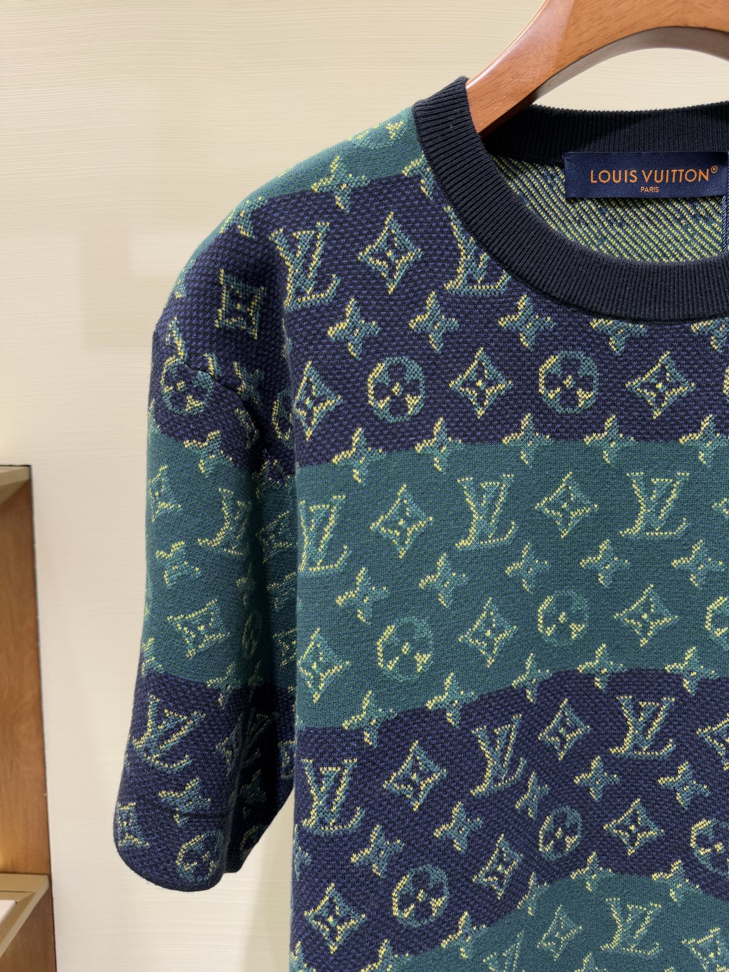 Louis Vuitton Monogram Jacquard Jersey Crew Neck Tee - Striped Pattern 6 i1758527169828 5623 0 5