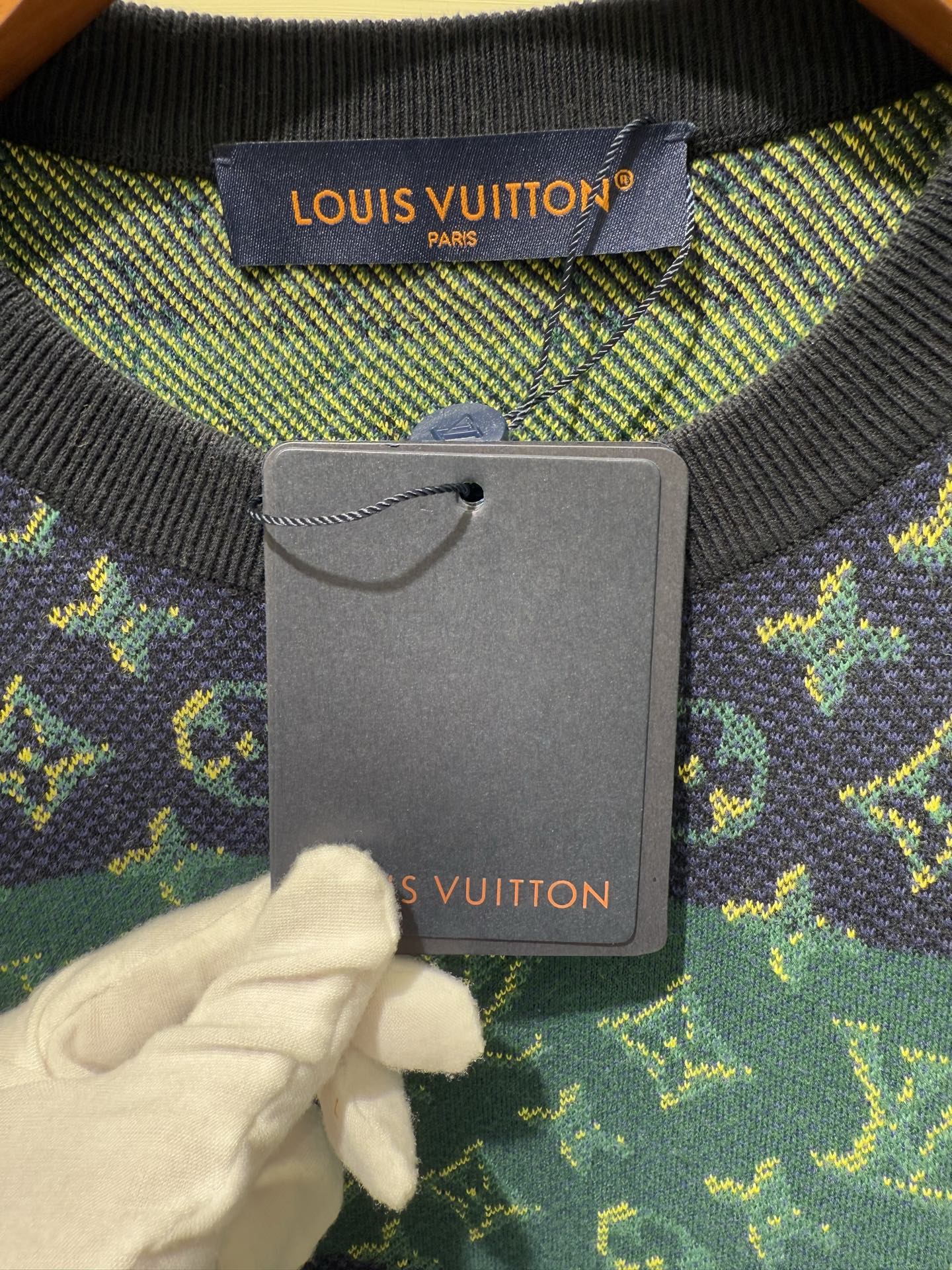 Louis Vuitton Monogram Jacquard Jersey Crew Neck Tee - Striped Pattern 5 i1758527170001 5103 0 4