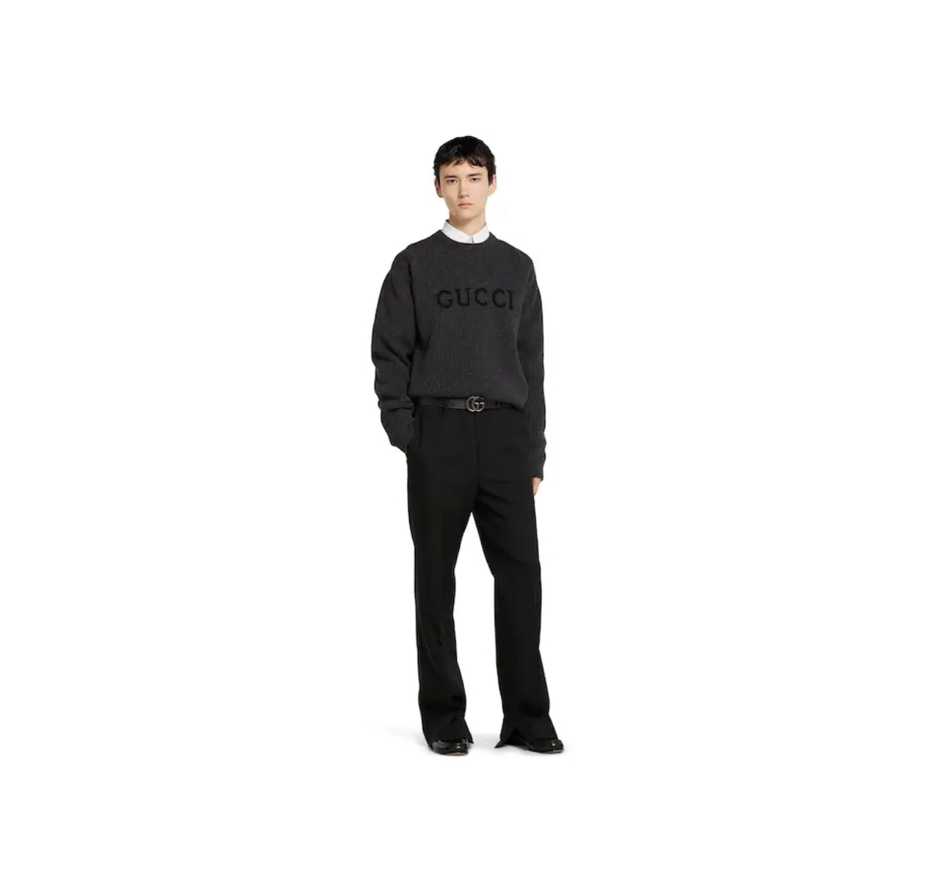 Gucci Wool and Cashmere Blend Ribbed Knit Sweater in Dark Gray 4 i1759340331149 3211 0 2