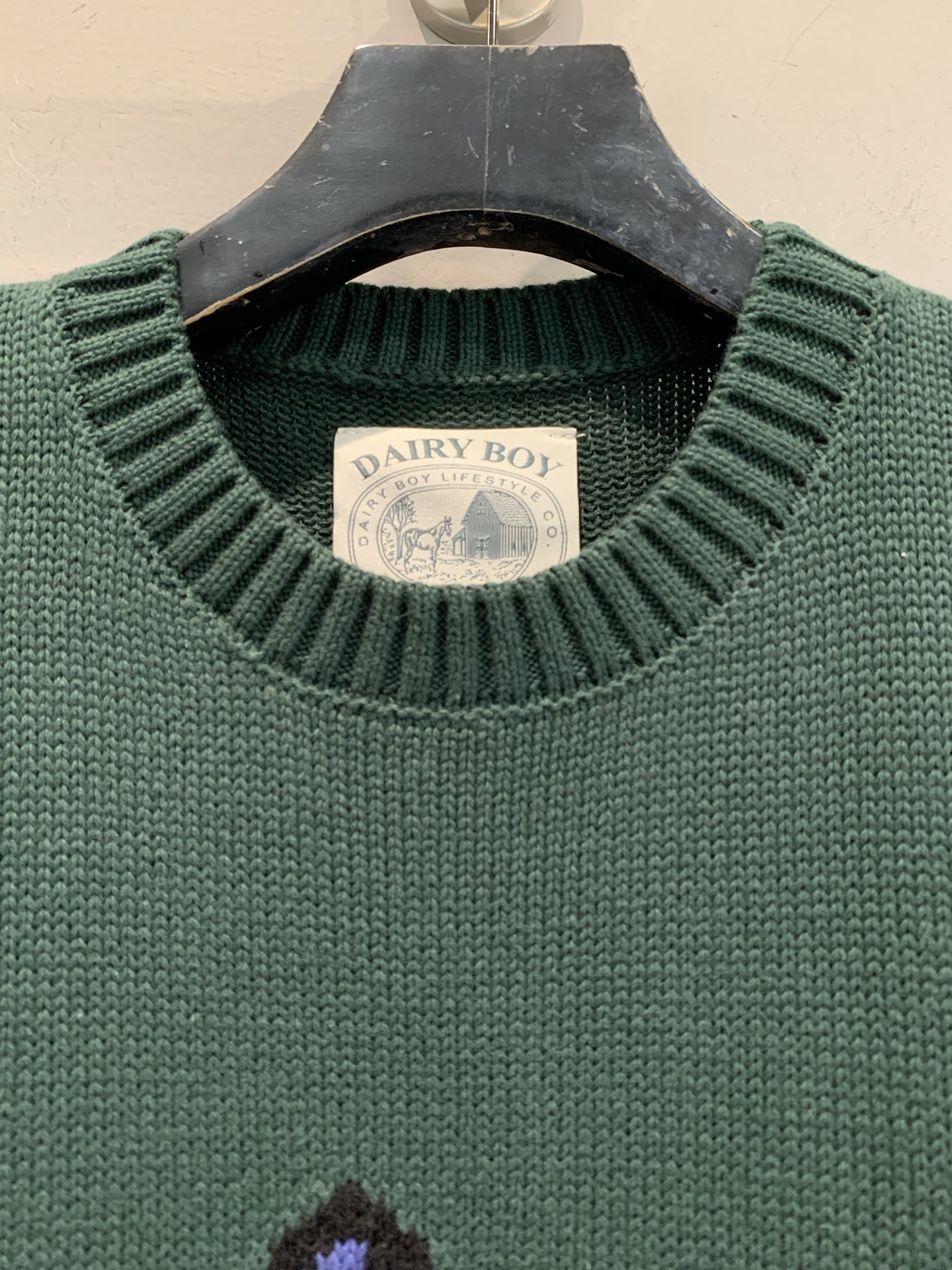 新款🔥出货啦📢 大货实拍 渔夫女儿毛衣 一种被海盐气息软化的松绿色，一种被海洋浸染的蓝色，手绘嵌织鱼图案