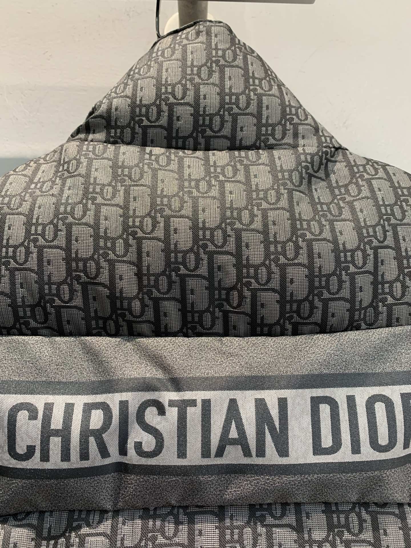 新款🔥出货啦📢 CD2025秋冬新款Alps滑雪系列立领老花羽绒马甲，银灰配色+经典老花提花，辨识度超高