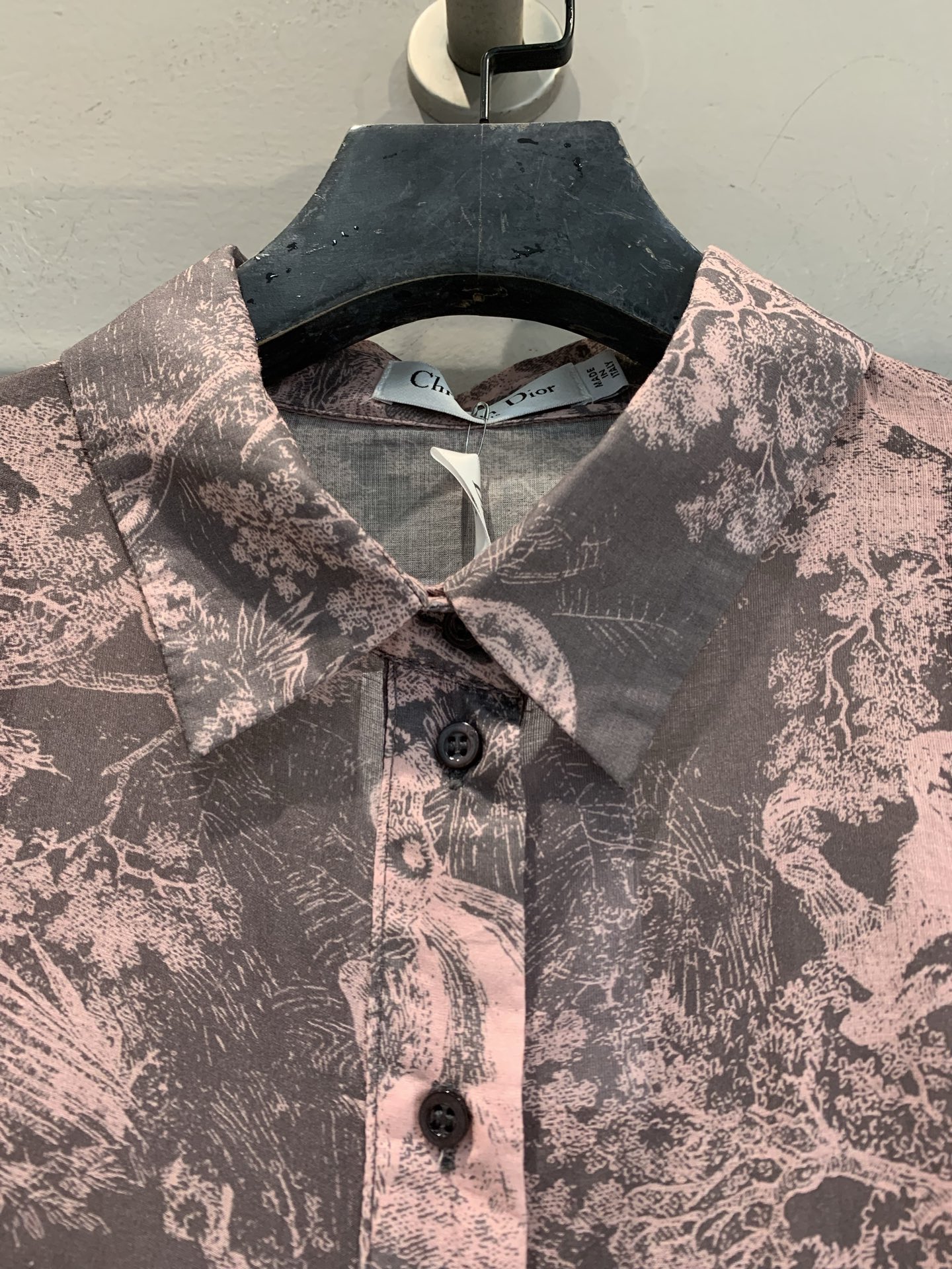 🆕🆕🆕特价380 新款🌟！CD早春新款翻领短袖动物连衣裙，衬衫式连衣裙饰以 Dior 标志性的茹伊印花，