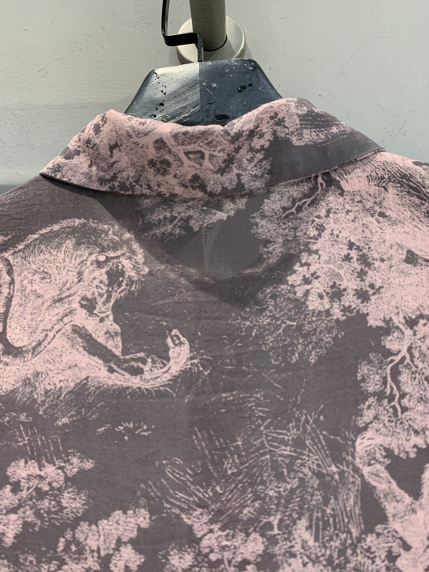 🆕🆕🆕特价380 新款🌟！CD早春新款翻领短袖动物连衣裙，衬衫式连衣裙饰以 Dior 标志性的茹伊印花，