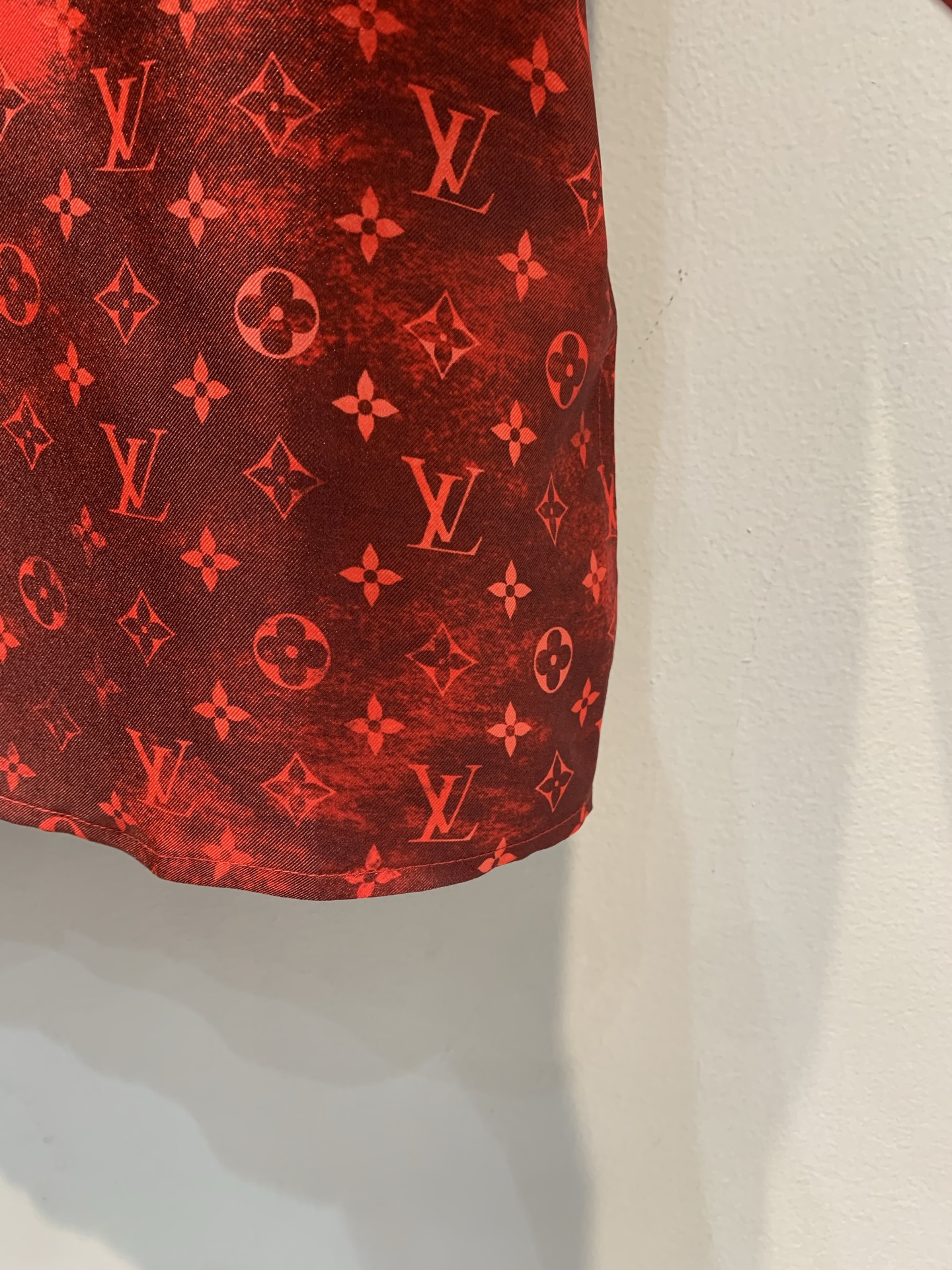 Louis Vuitton Red Monogram Shirt