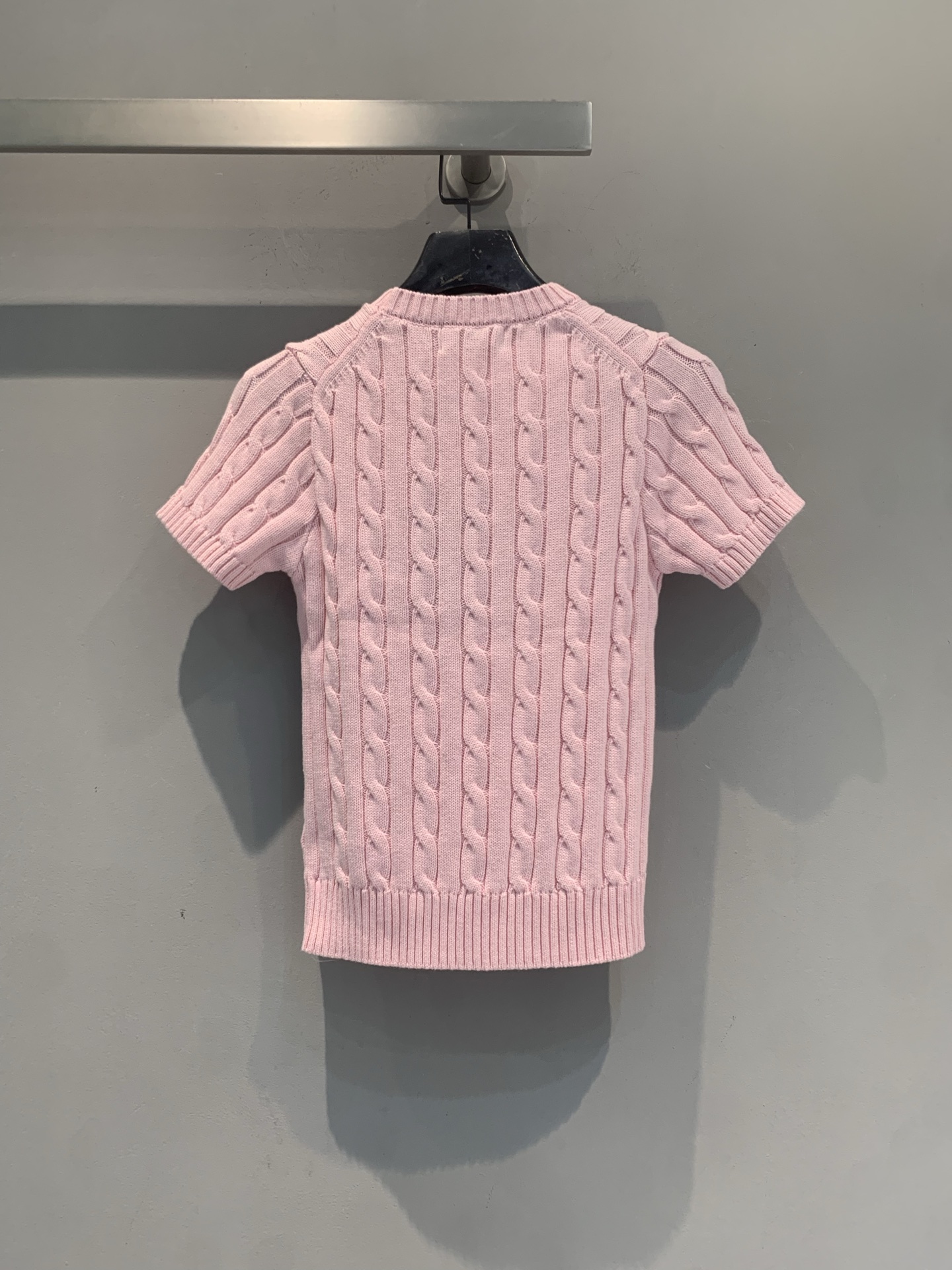 新款🆕 Polo Ralph Lauren麻花针织短袖，经典绞花纹理+圆领设计，修身剪裁超显气质！胸口小