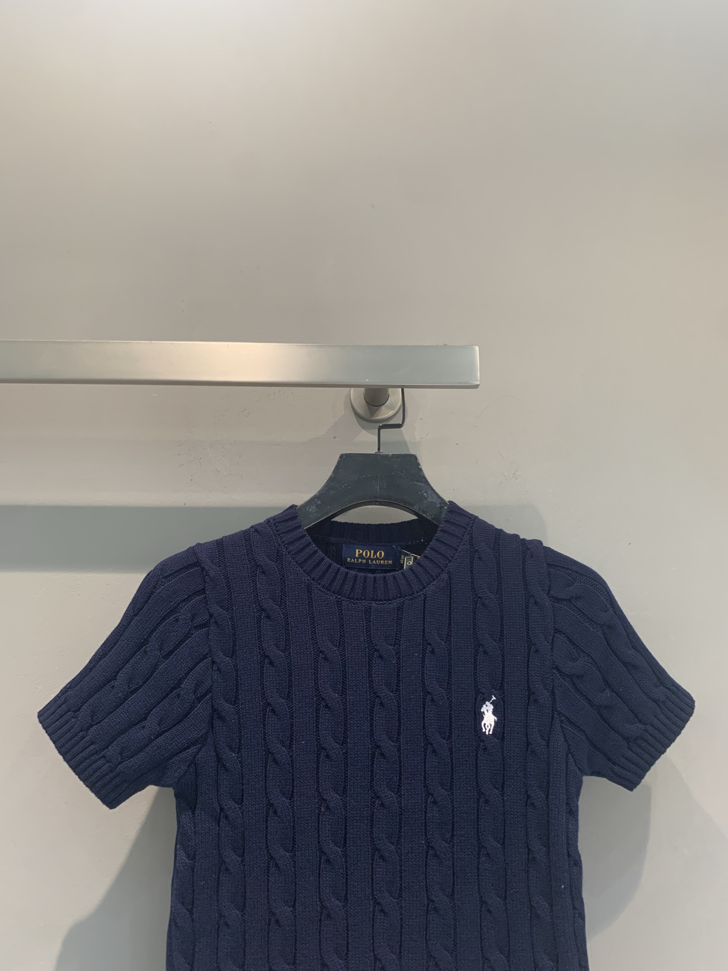 新款🆕 Polo Ralph Lauren麻花针织短袖，经典绞花纹理+圆领设计，修身剪裁超显气质！胸口小