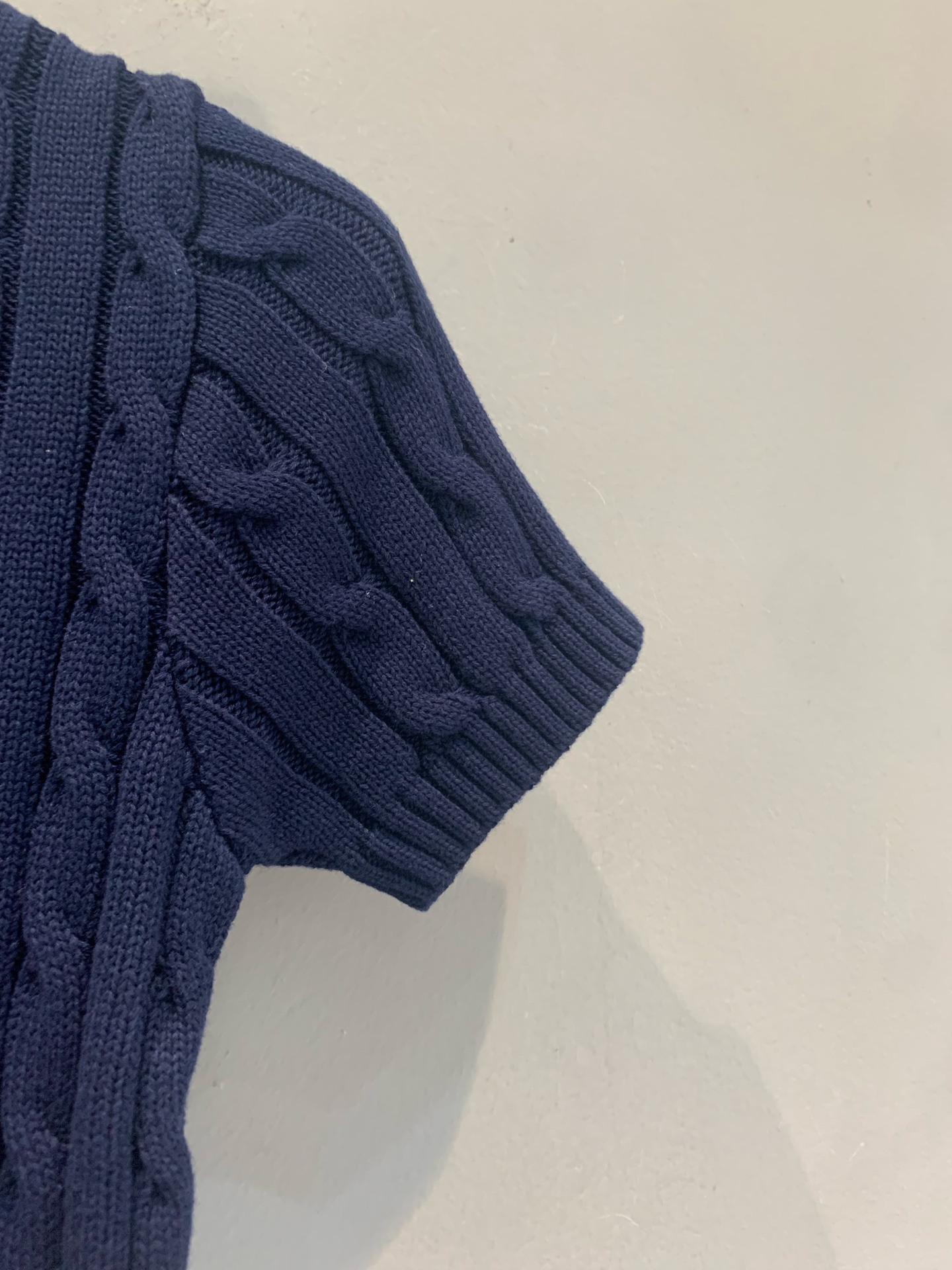 新款🆕 Polo Ralph Lauren麻花针织短袖，经典绞花纹理+圆领设计，修身剪裁超显气质！胸口小