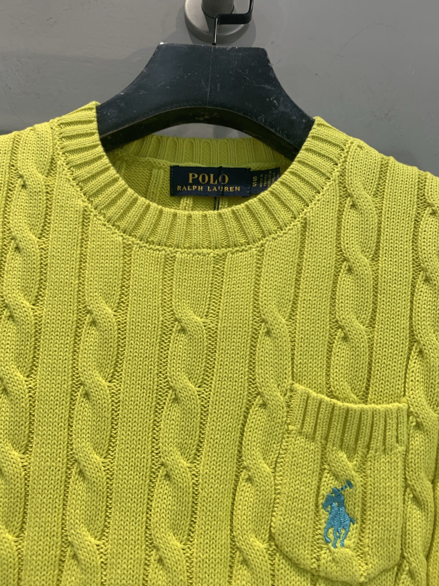 新款🆕 Polo Ralph Lauren麻花针织短袖，经典绞花纹理+圆领设计，修身剪裁超显气质！胸口小