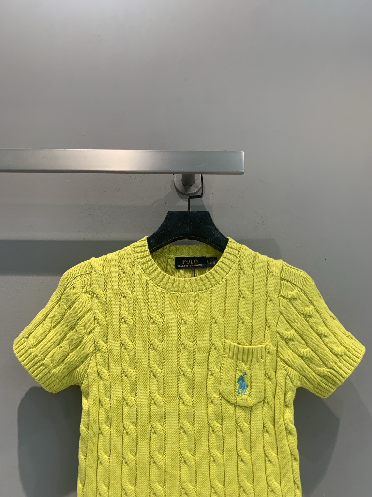 新款🆕 Polo Ralph Lauren麻花针织短袖，经典绞花纹理+圆领设计，修身剪裁超显气质！胸口小