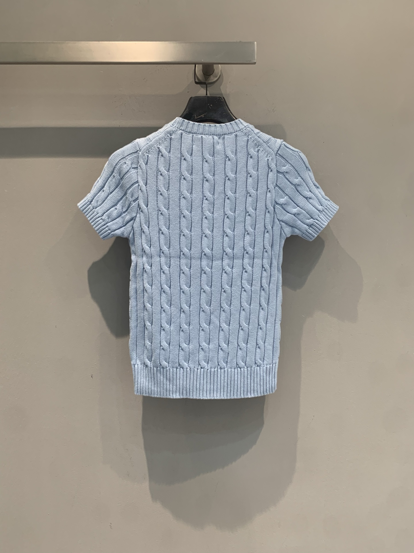 新款🆕 Polo Ralph Lauren麻花针织短袖，经典绞花纹理+圆领设计，修身剪裁超显气质！胸口小