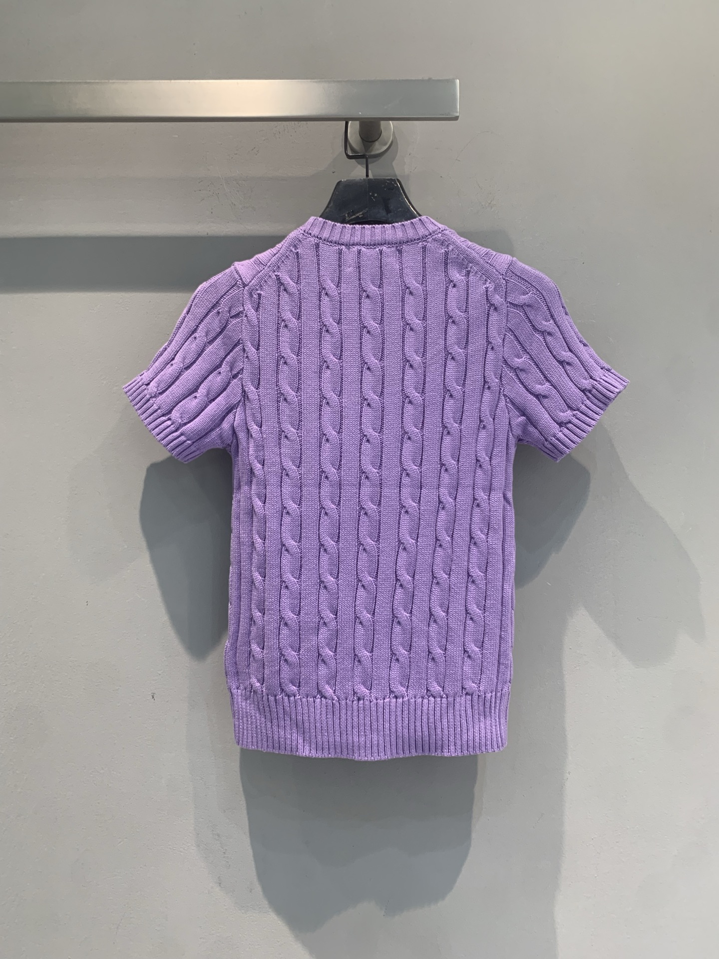 新款🆕 Polo Ralph Lauren麻花针织短袖，经典绞花纹理+圆领设计，修身剪裁超显气质！胸口小