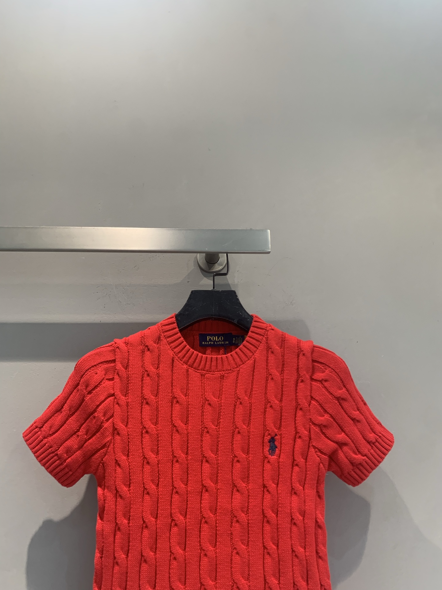 新款🆕 Polo Ralph Lauren麻花针织短袖，经典绞花纹理+圆领设计，修身剪裁超显气质！胸口小