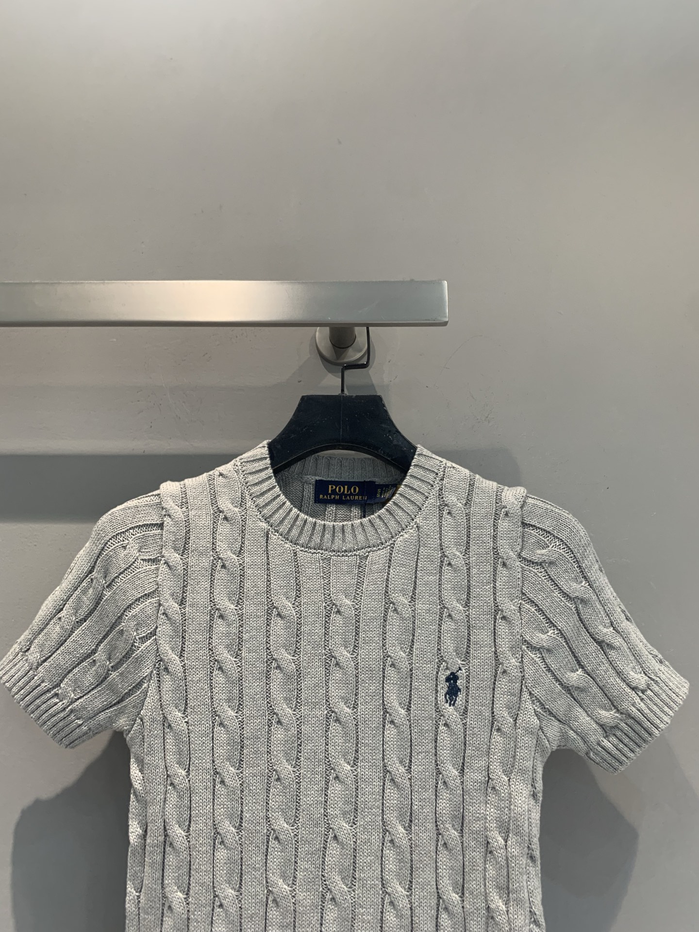 新款🆕 Polo Ralph Lauren麻花针织短袖，经典绞花纹理+圆领设计，修身剪裁超显气质！胸口小