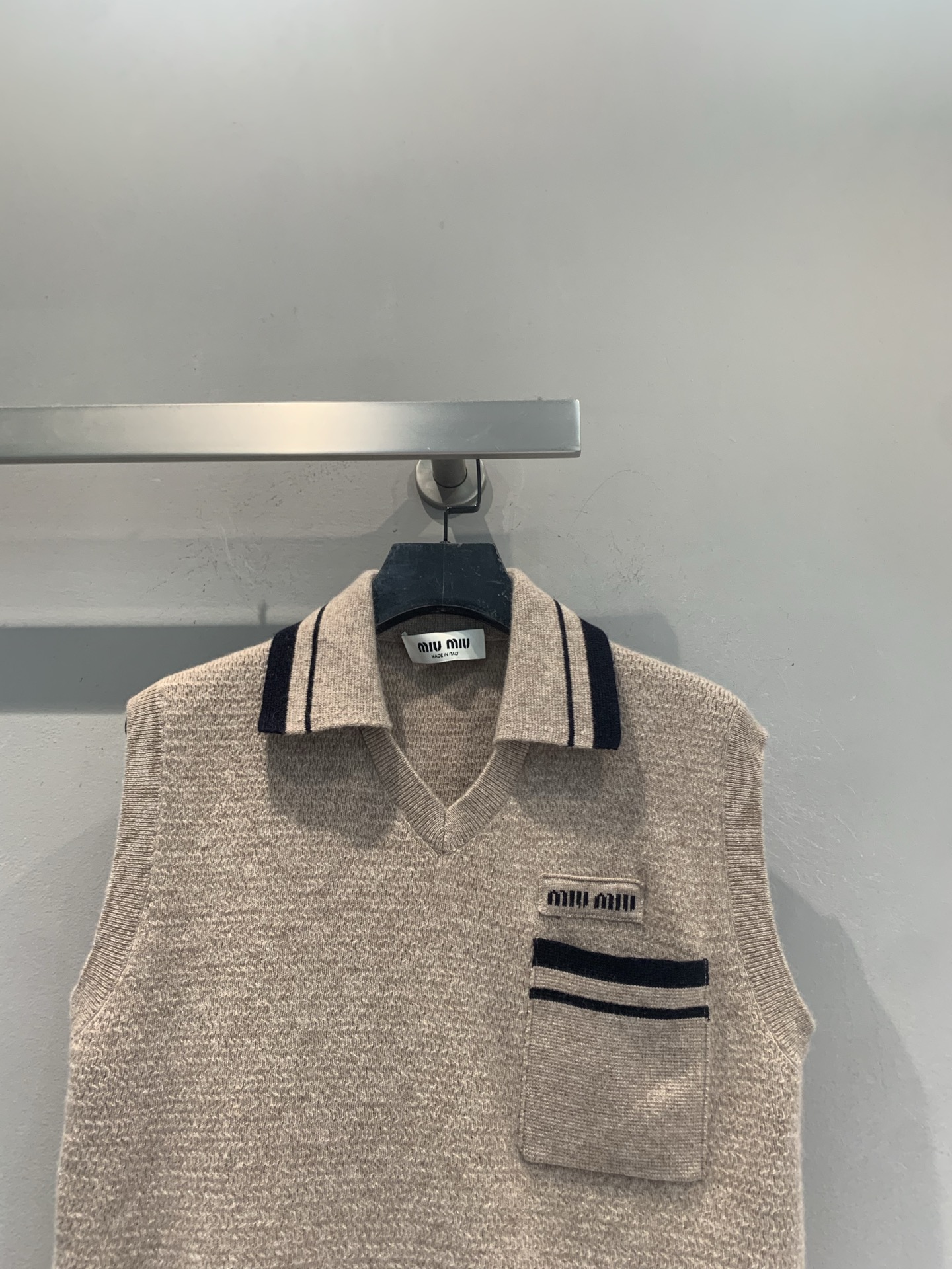 Miu Miu Preppy Polo Knit Vest