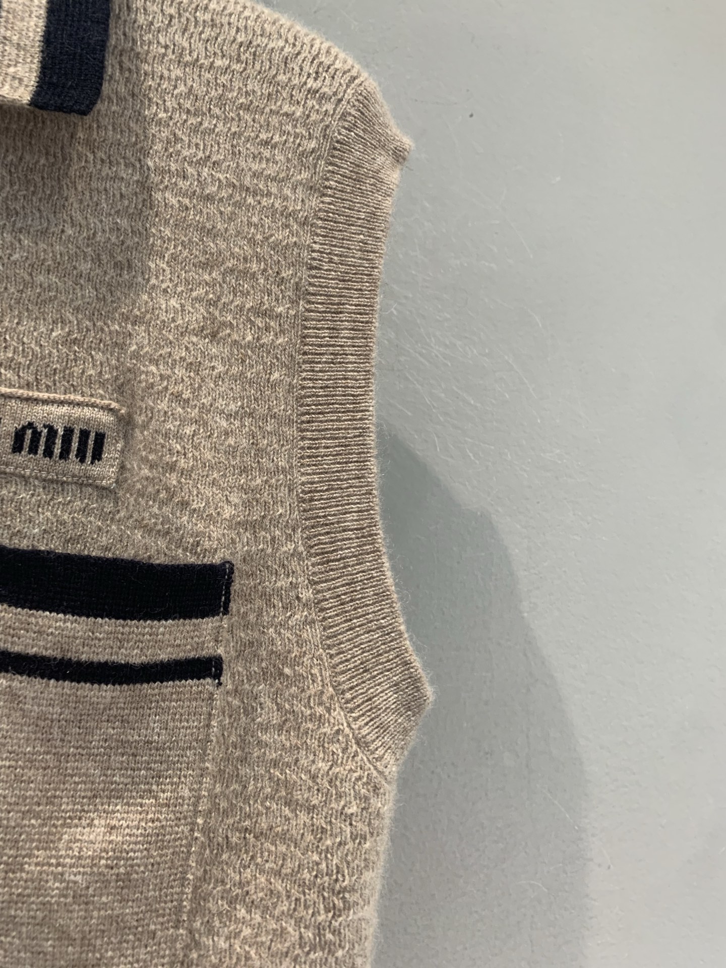 Miu Miu Preppy Polo Knit Vest