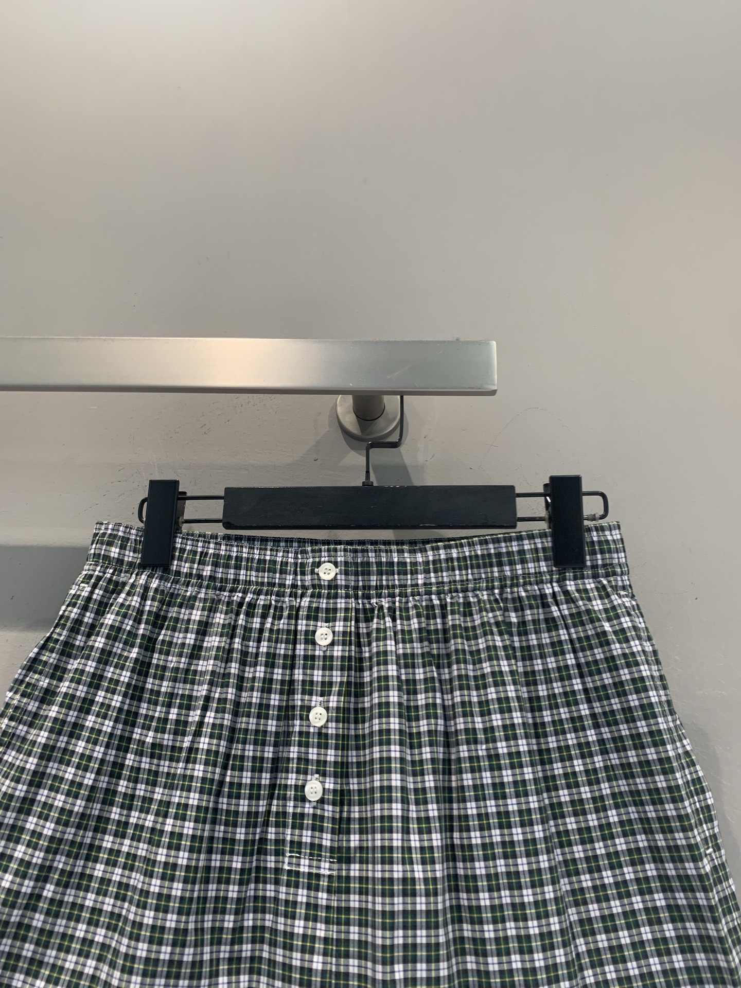 Miu Miu Green Check Mini Skirt