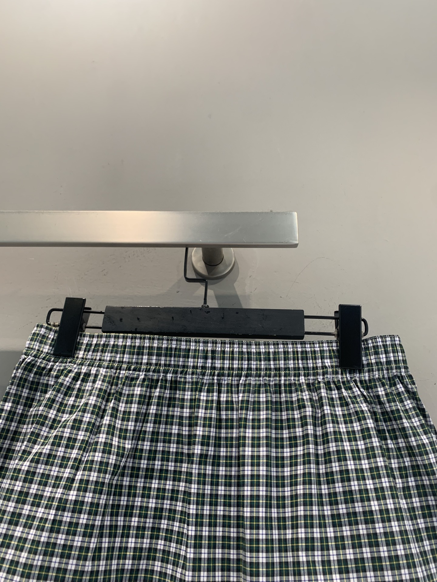 Miu Miu Green Check Mini Skirt