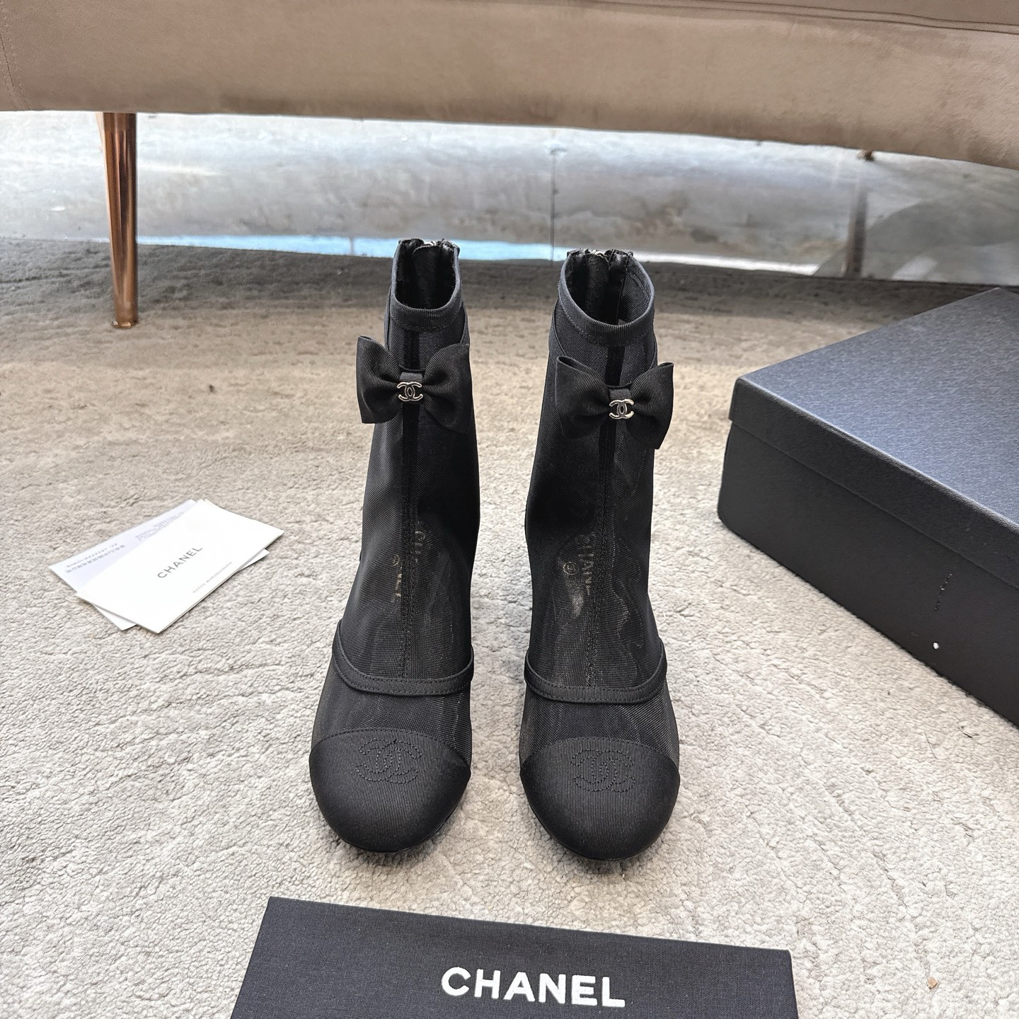 CHANEL 秋冬モデル レディースブーツ スリッポン ストレートブーツ 乗馬ブーツ イタリア製本革アウトソール