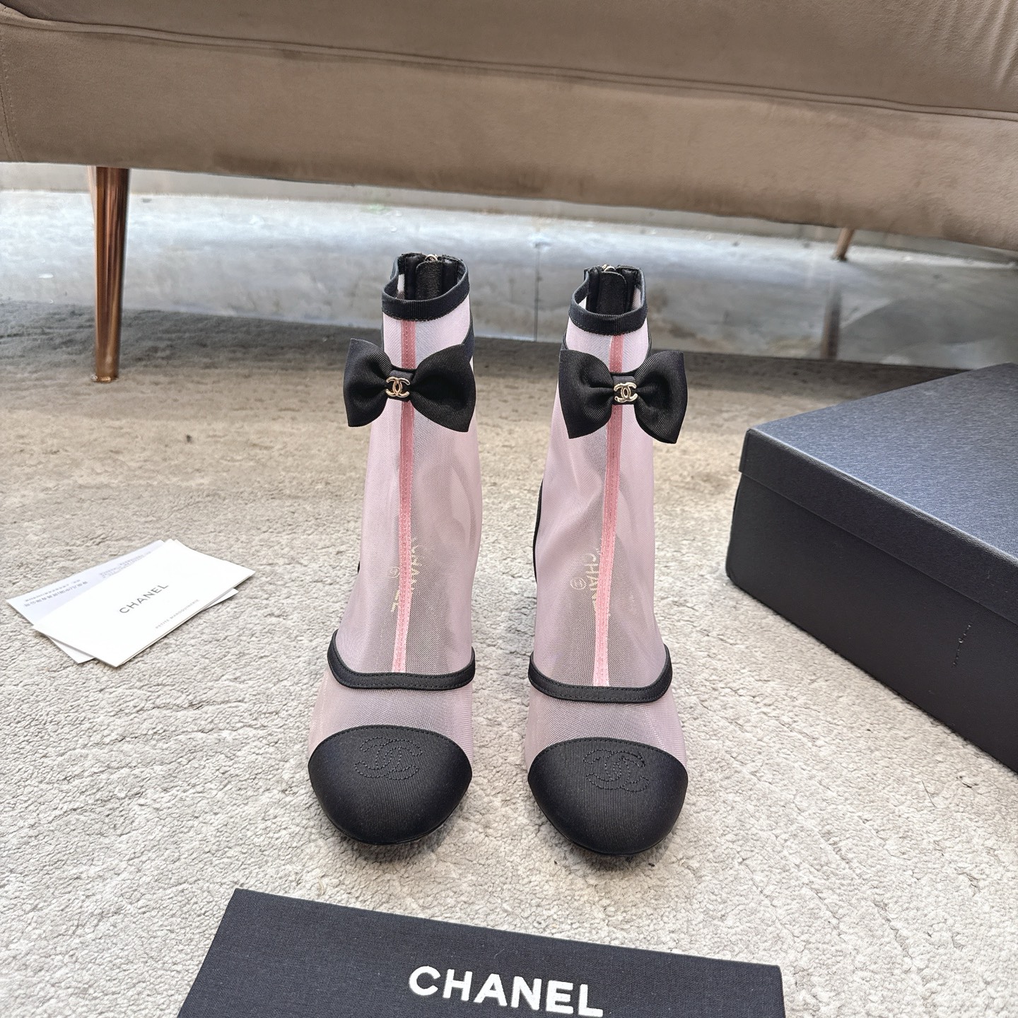 CHANEL 秋冬モデル レディースブーツ スリッポン ストレートブーツ 乗馬ブーツ イタリア製本革アウトソール