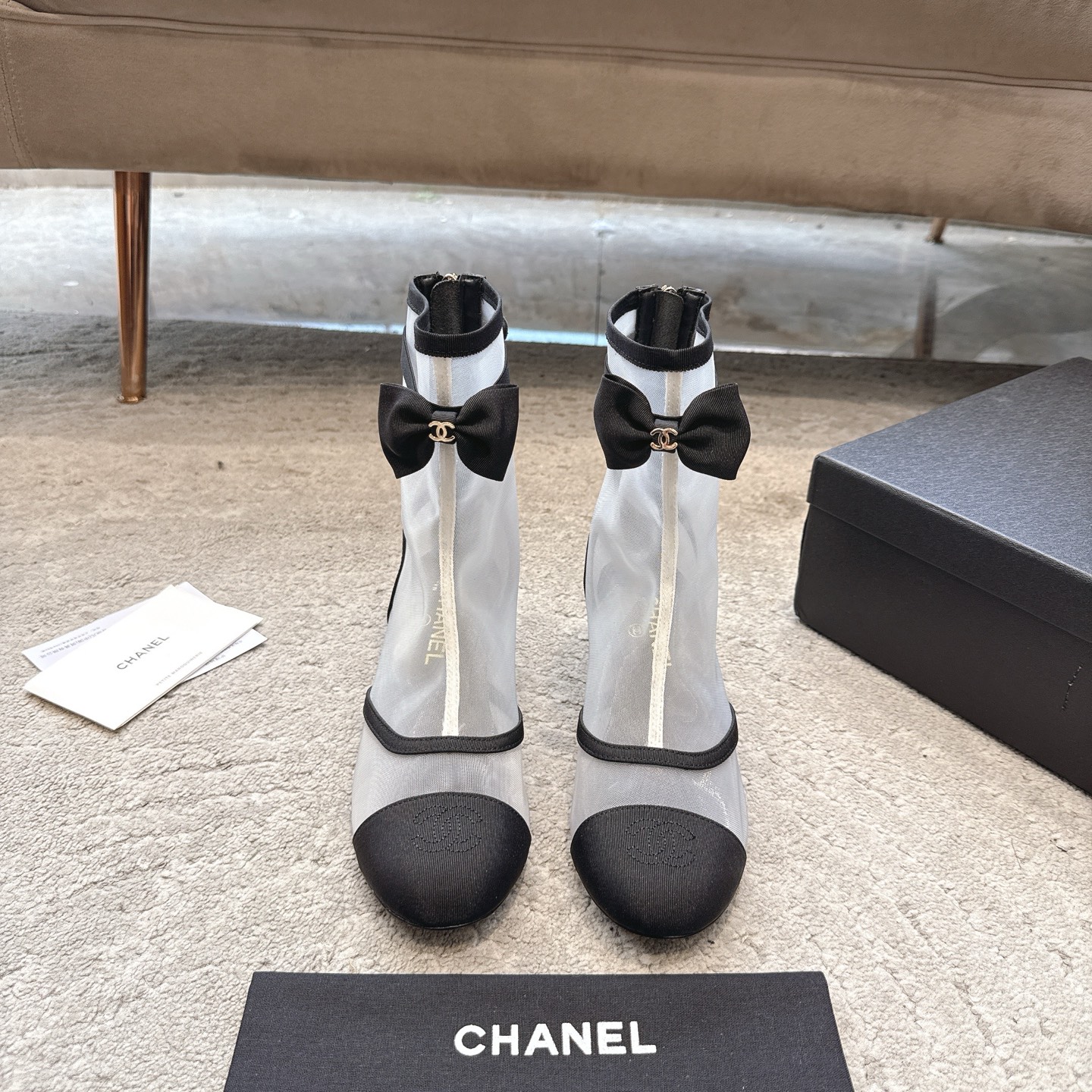 CHANEL 秋冬モデル レディースブーツ スリッポン ストレートブーツ 乗馬ブーツ イタリア製本革アウトソール
