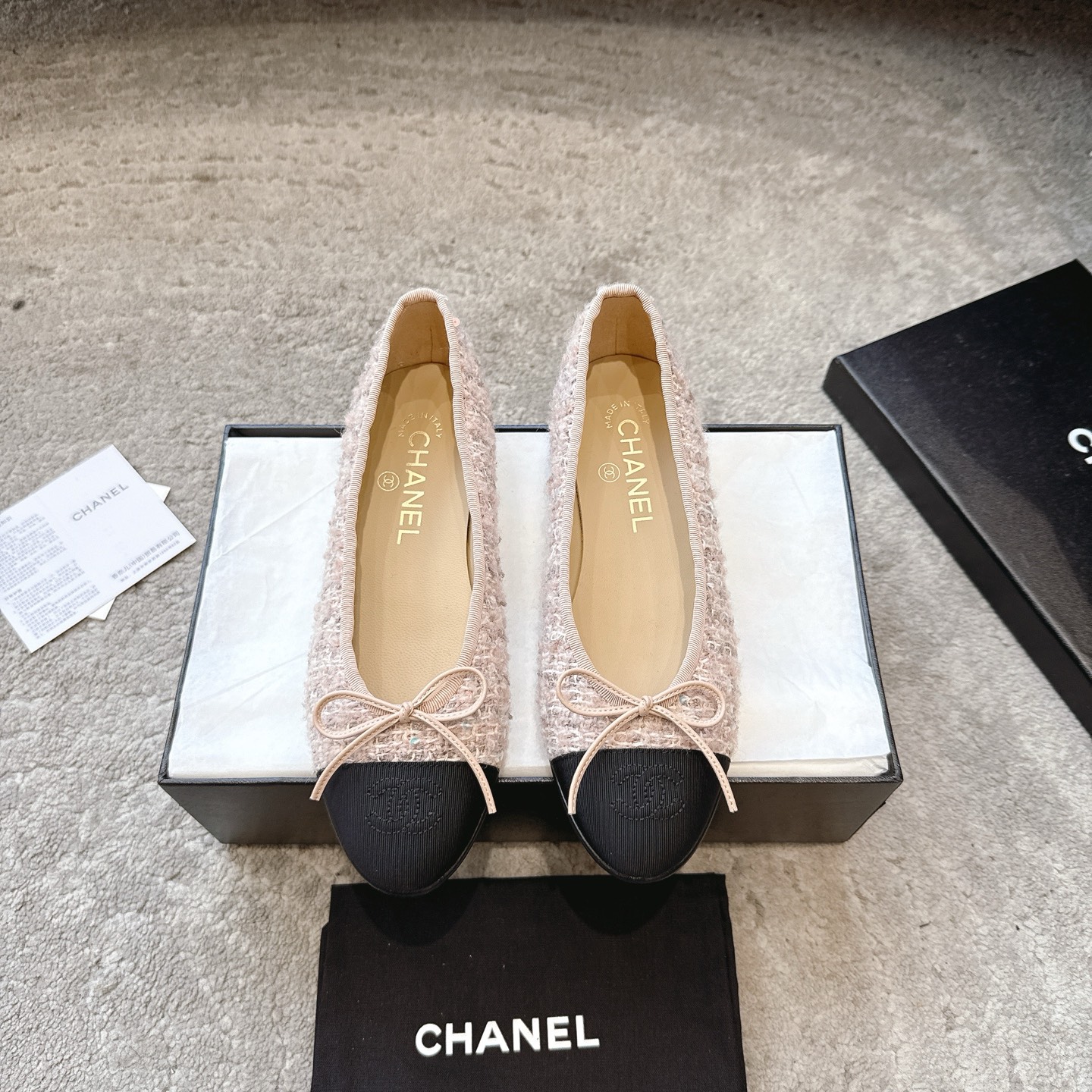 CHANEL класічныя балеткі з зоркай з лакіраванай скуры + імпартны тонкі аксаміт, італьянская скураная падэшва