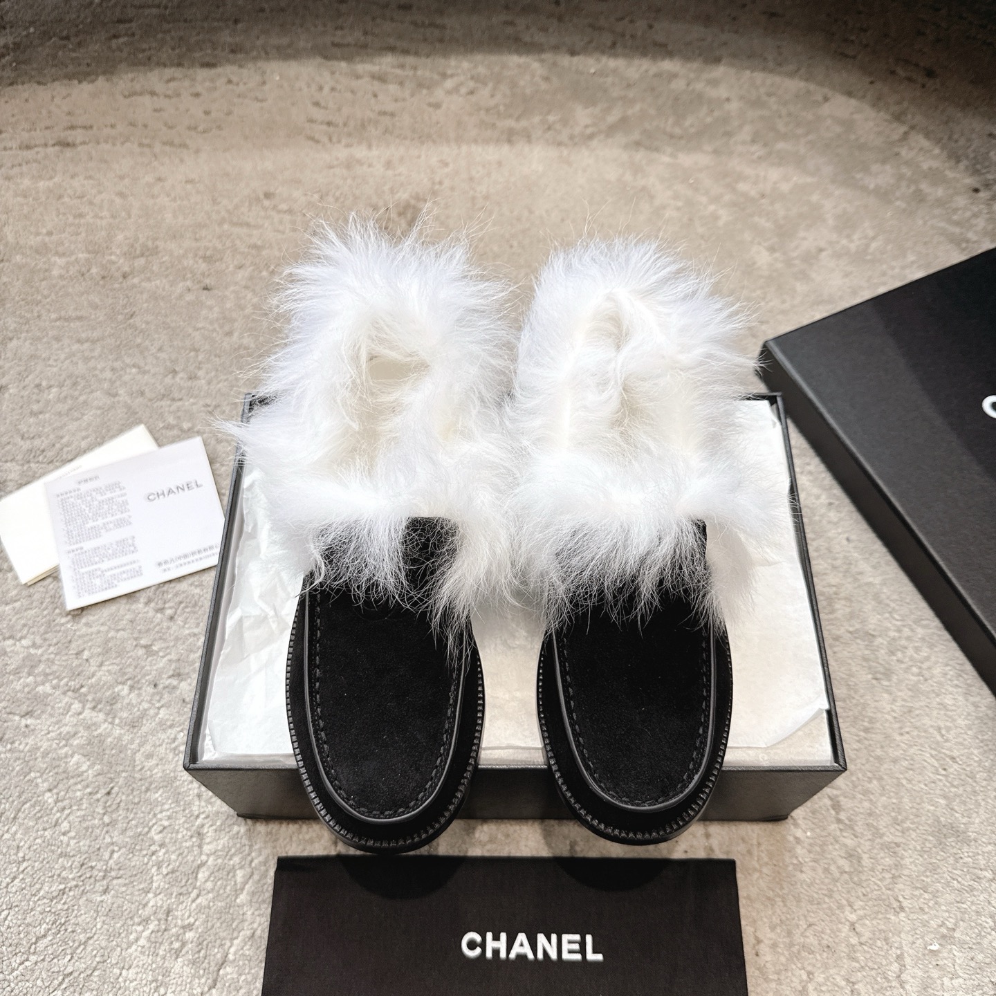 CHANEL мулы  лоферы｜рэтра-раскошныя лоферы｜двайная C металічная спражка + воскаваная скура цяляці