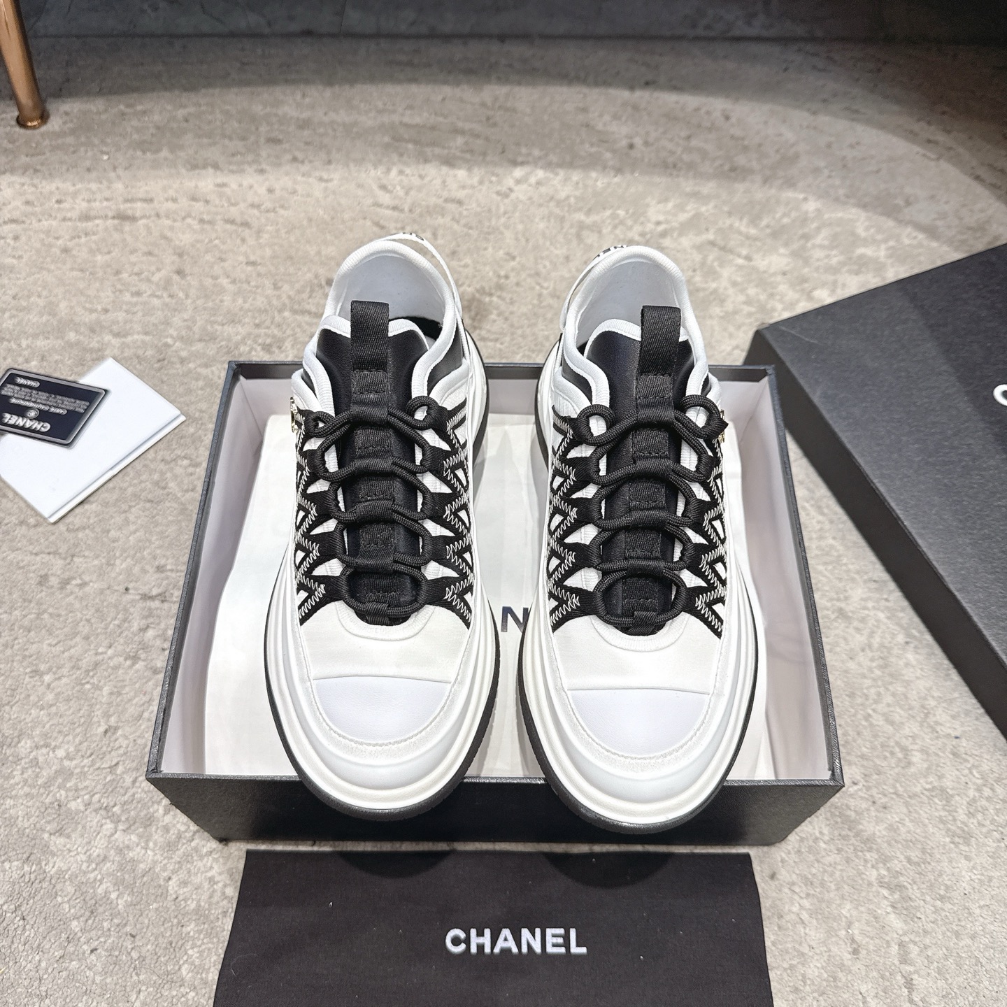 CHANEL vrijetijdsschoenen sneakers｜topklasse uit de boetiek｜meerdere ambachten + colorblock mix-and-match｜volnerf leer