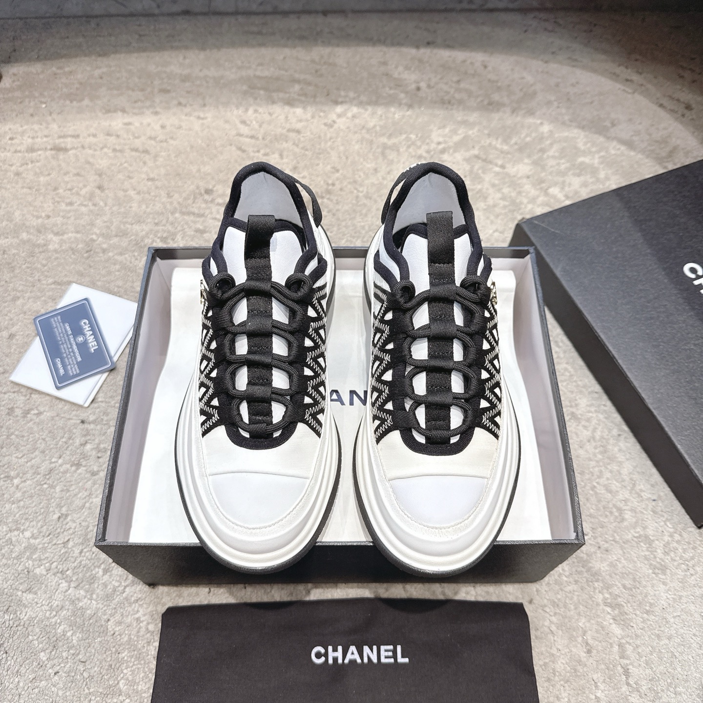 CHANEL vrijetijdsschoenen sneakers｜topklasse uit de boetiek｜meerdere technieken + colorblock mix-and-match｜volnerf leer