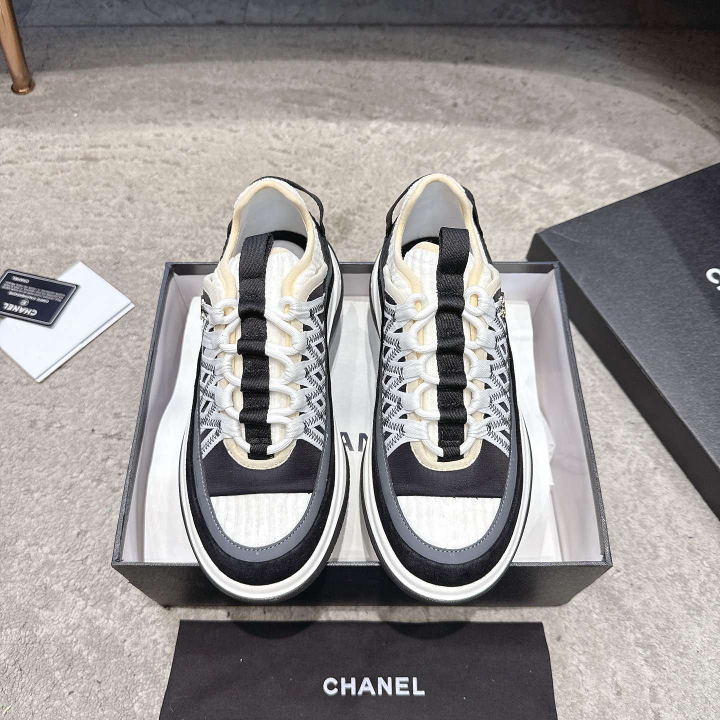 CHANEL vrijetijdsschoenen sneakers｜topklasse boutique｜meerdere ambachten + colorblock mix-and-match｜volnerf leer