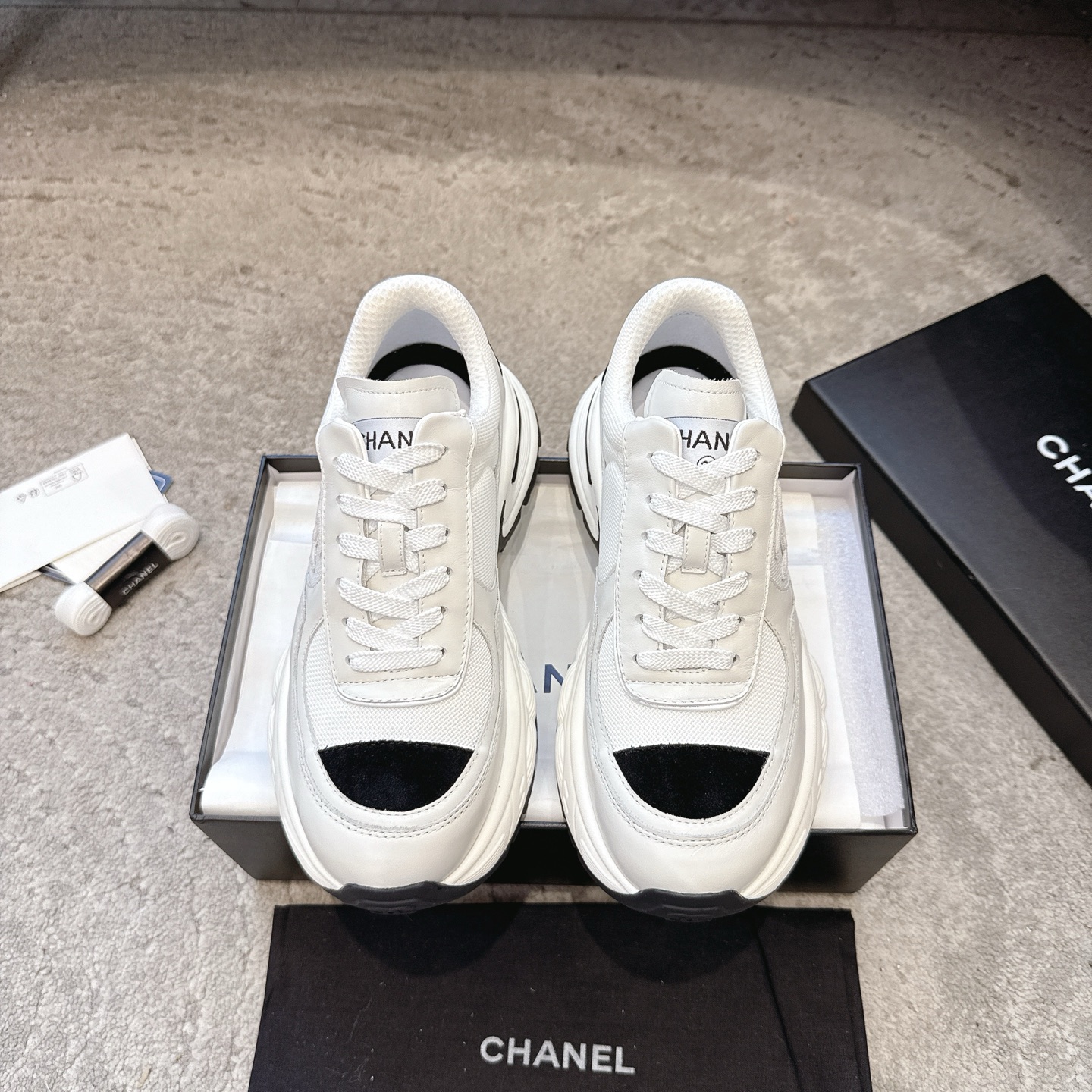 CHANEL vrijetijdsschoenen sneakers｜topklasse boetiek｜meerdere ambachten + colorblock mix-and-match｜volnerf leer