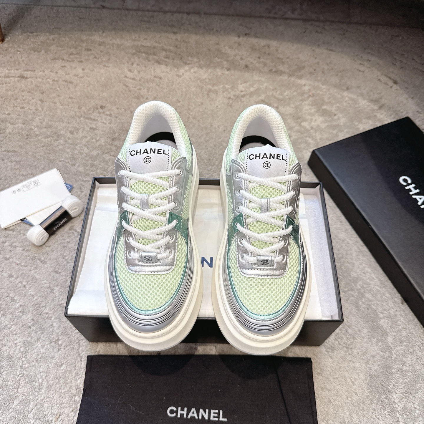 CHANEL vrijetijdsschoenen sneakers｜topklasse uit de boetiek｜meerdere ambachten + colorblock mix-and-match｜volnerf rundsleer