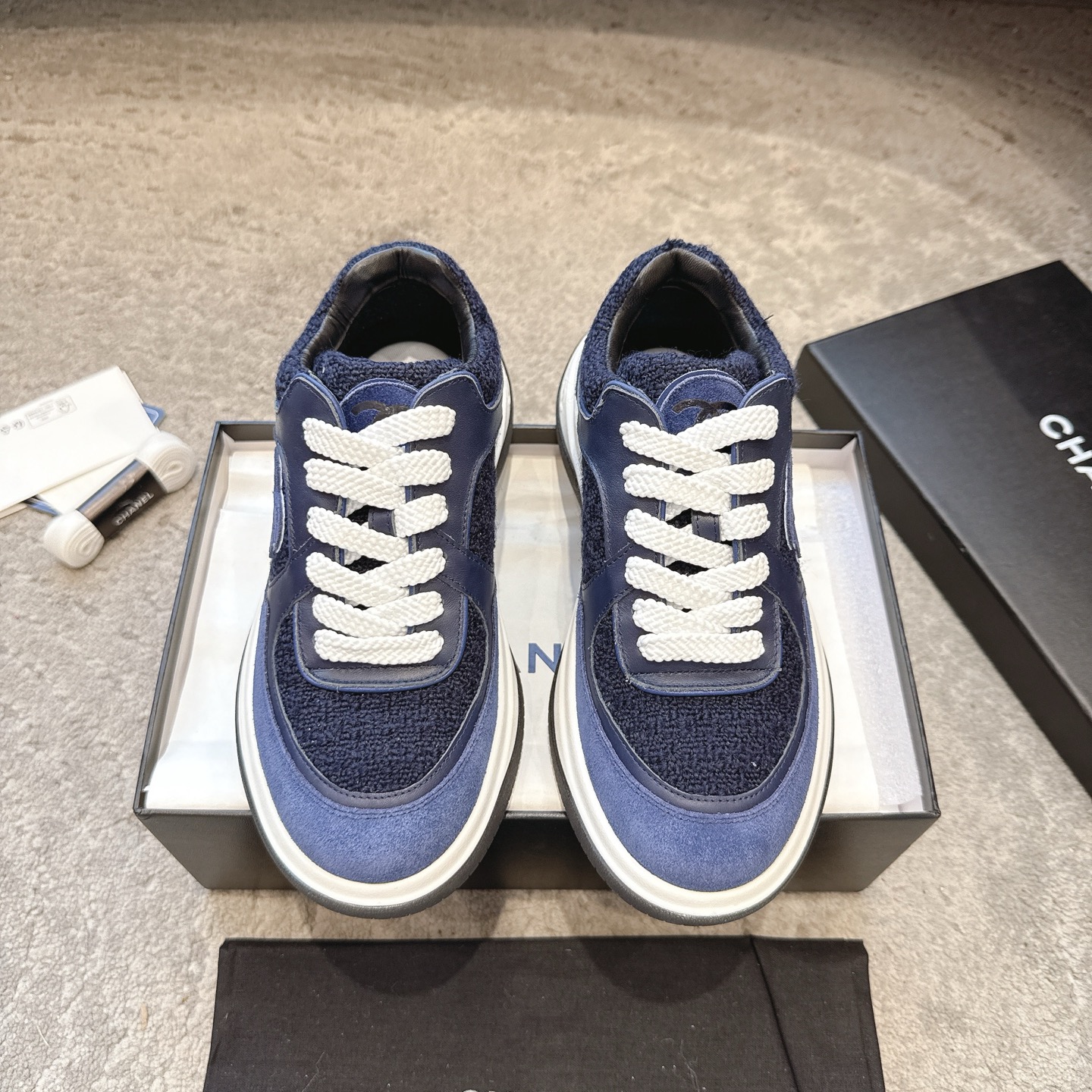 CHANEL vrijetijdsschoenen sneakers｜topklasse uit de boetiek｜meerdere ambachten + colorblock mix & match｜volnerf leer