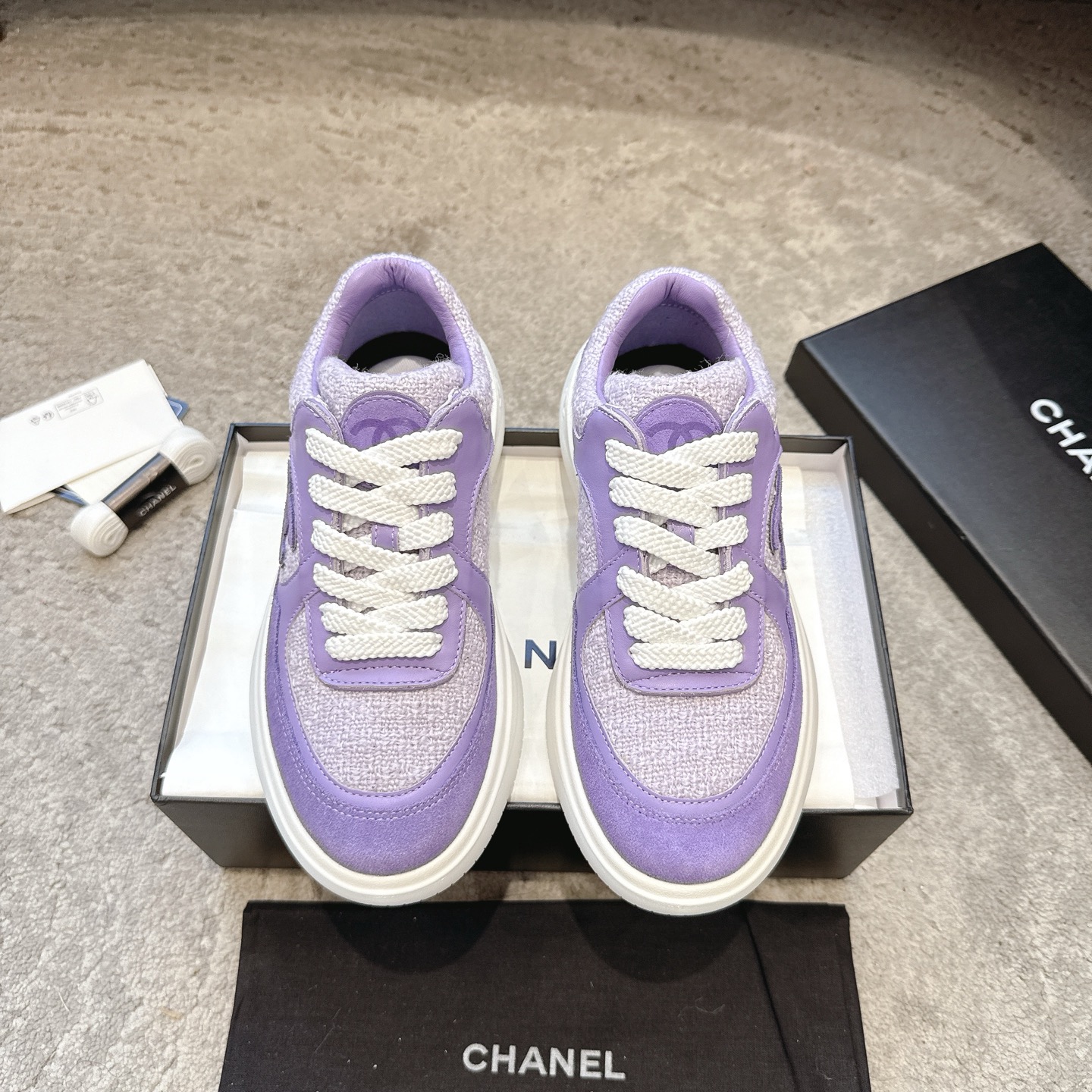 CHANEL vrijetijdsschoenen sneakers｜topklasse uit de boetiek｜meerdere ambachten + colorblock mix-and-match｜volnerf leer