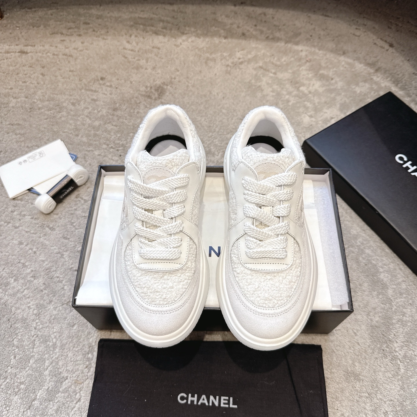 CHANEL vrijetijdsschoenen sneakers｜topklasse uit de boetiek｜meerdere ambachten + colorblock mix-and-match｜volnerf leer