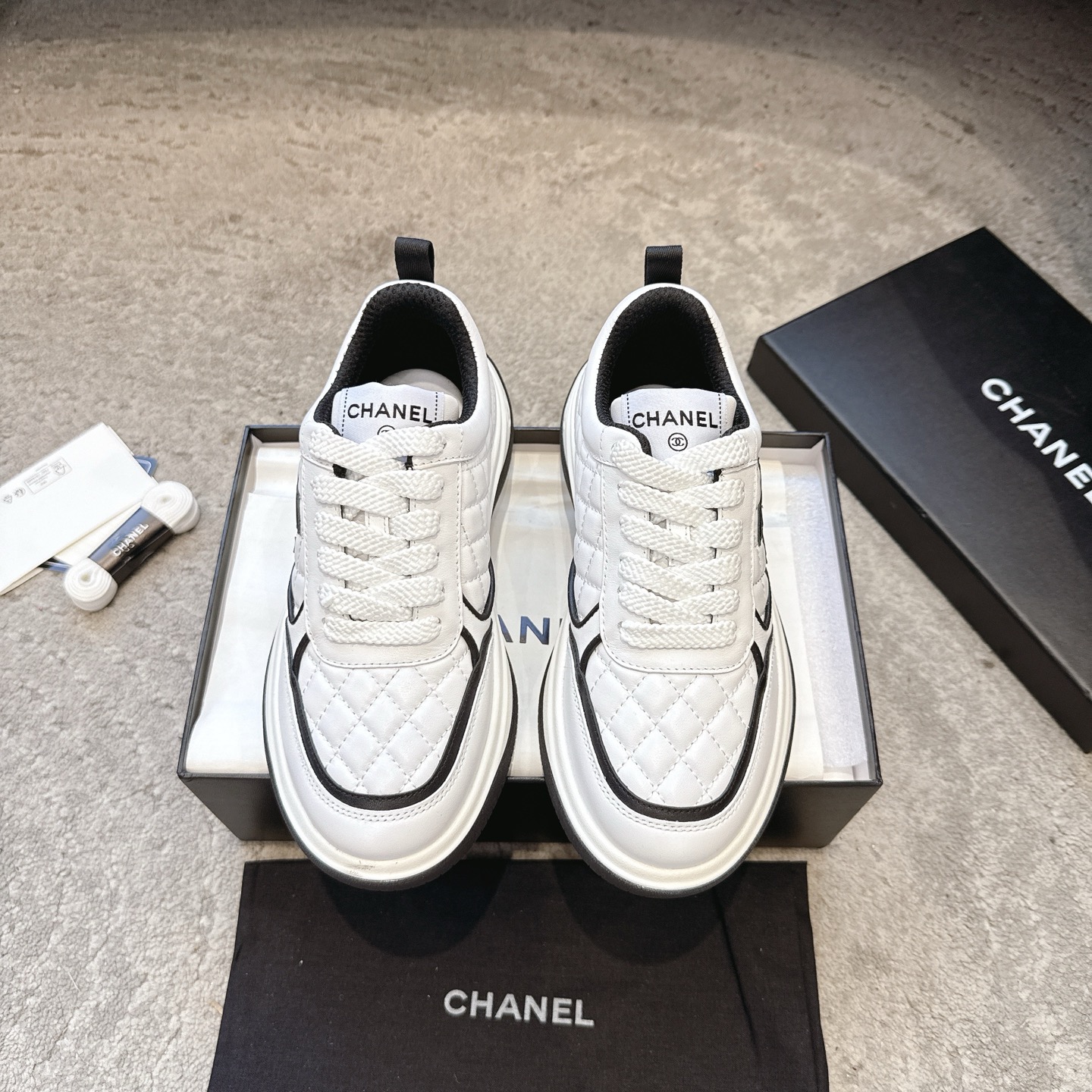 CHANEL vrijetijdsschoenen sneakers｜topklasse uit de boetiek｜meerdere ambachten + colorblock mix-and-match｜volnerf rundsleer
