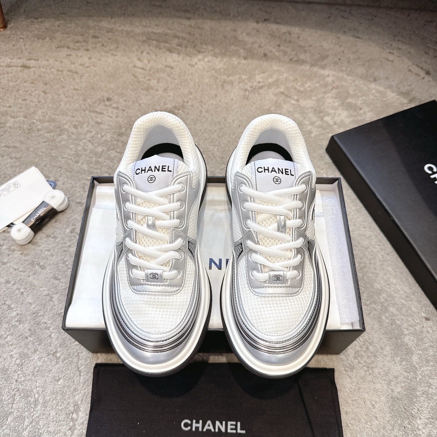 CHANEL vrijetijdsschoenen sneakers｜topklasse uit de boetiek｜meerdere ambachten + colorblock mix-and-match｜volnerf rundleer