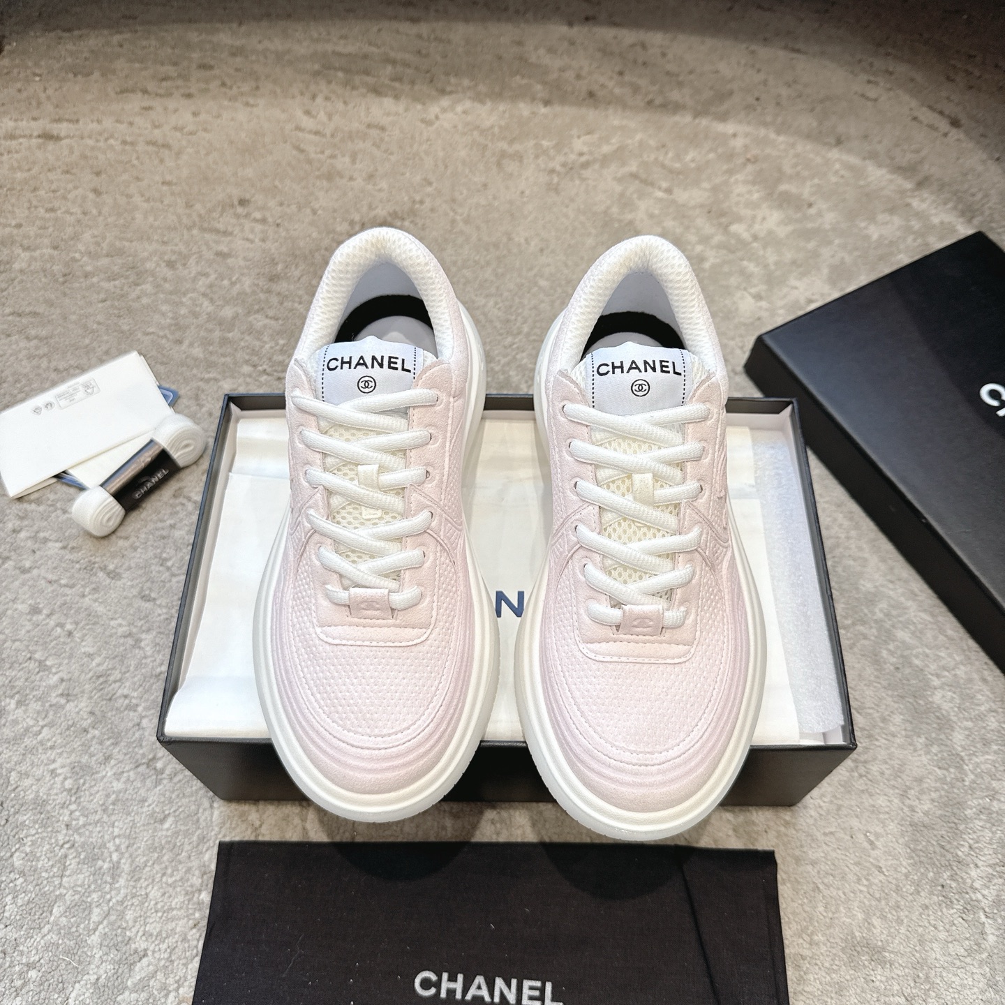 CHANEL vrijetijdsschoenen sneakers｜topklasse uit de boetiek｜meerdere ambachten + colorblock mix & match｜volnerf leer