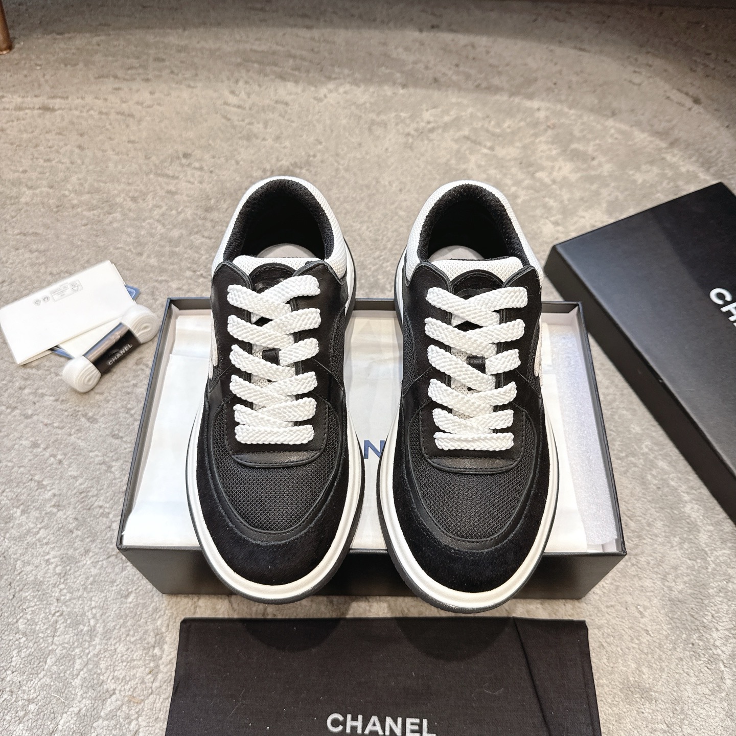CHANEL vrijetijdsschoenen sneakers｜topklasse uit de boetiek｜meerdere ambachten + colorblock mix-and-match｜volnerf leer