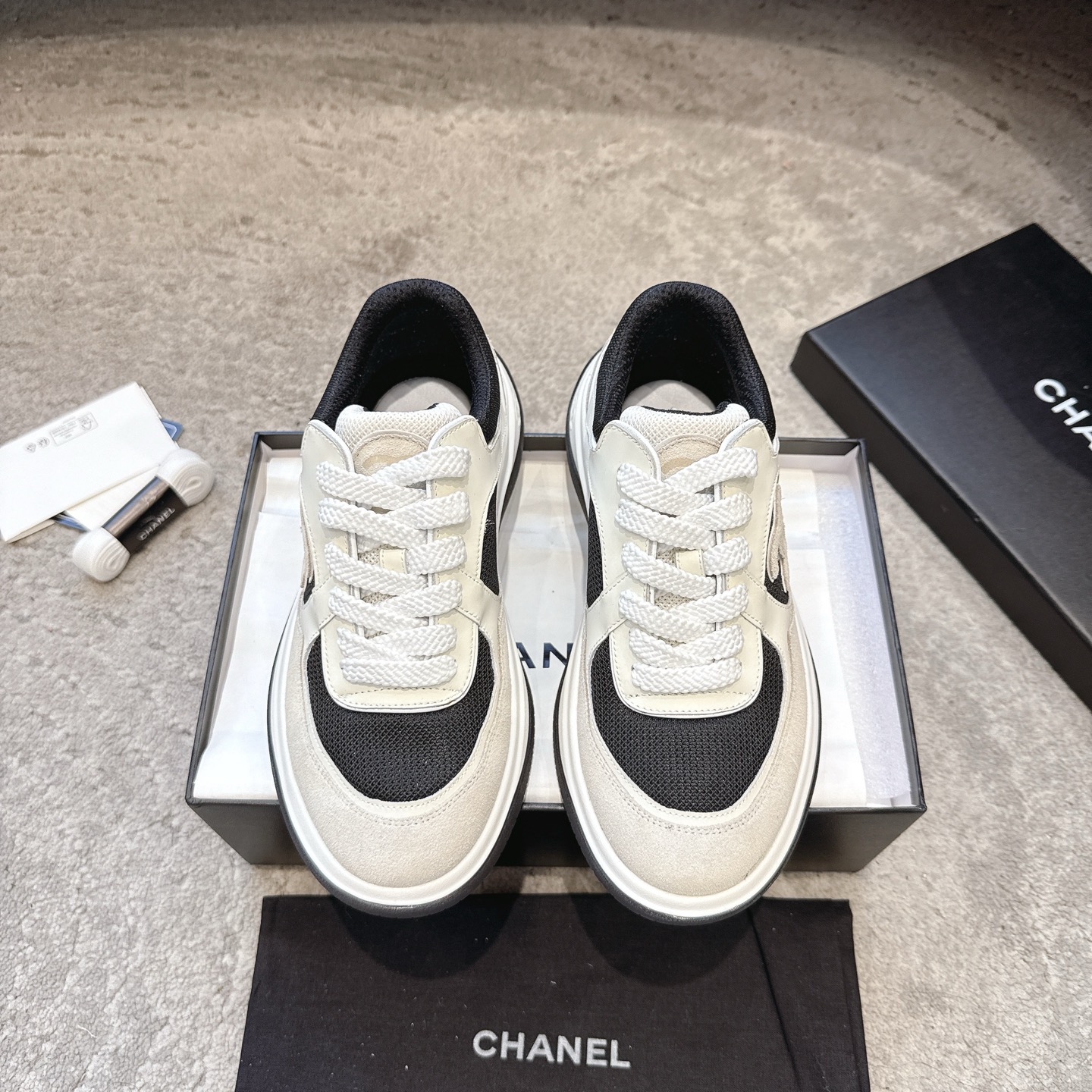 CHANEL vrijetijdsschoenen sneakers｜topklasse uit de boetiek｜meerdere technieken + colorblock mix & match｜volnerf leer
