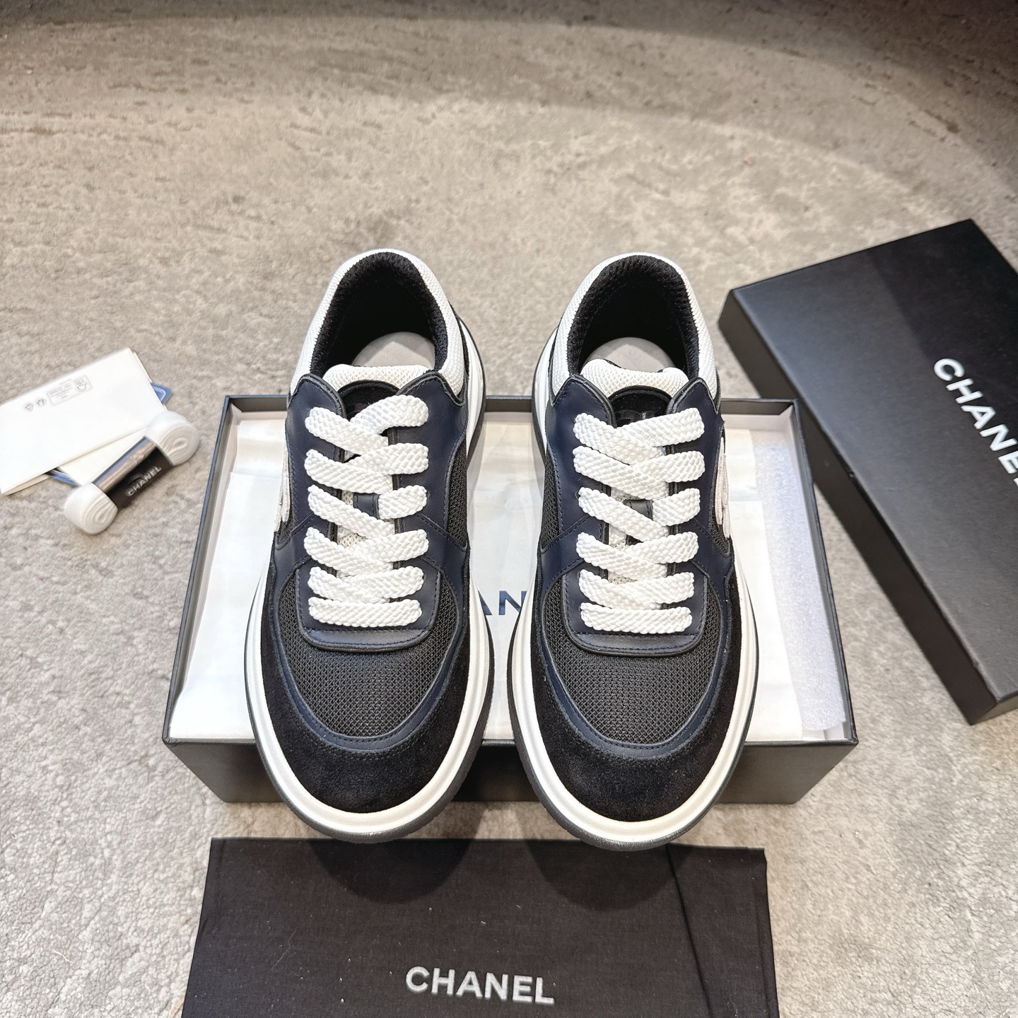 CHANEL vrijetijdsschoenen sneakers｜topklasse boetiek｜meerdere ambachten + colorblock mix-and-match｜volnerf leer