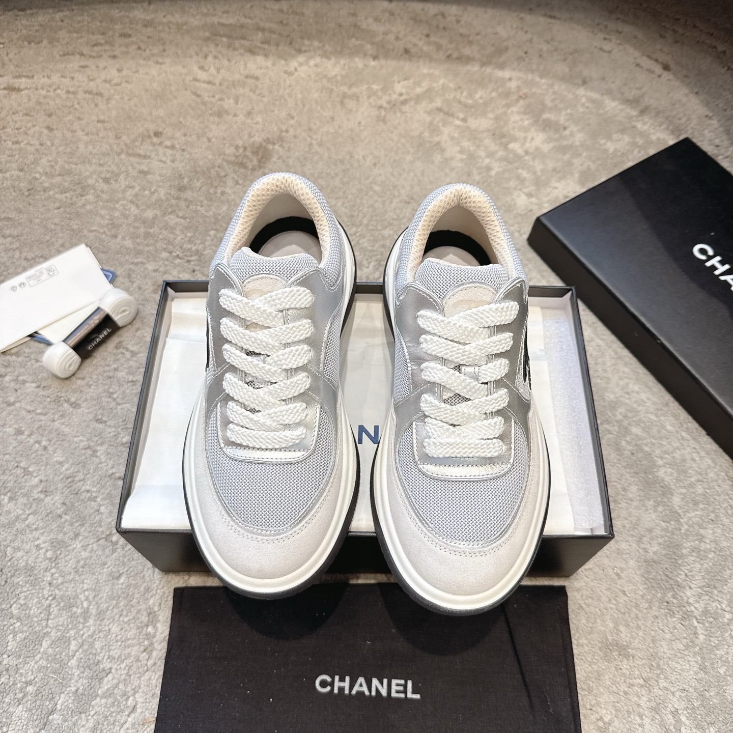 CHANEL vrijetijdsschoenen sneakers｜topklasse uit de boetiek｜meerdere ambachten + colorblock mix-and-match｜volnerf leer