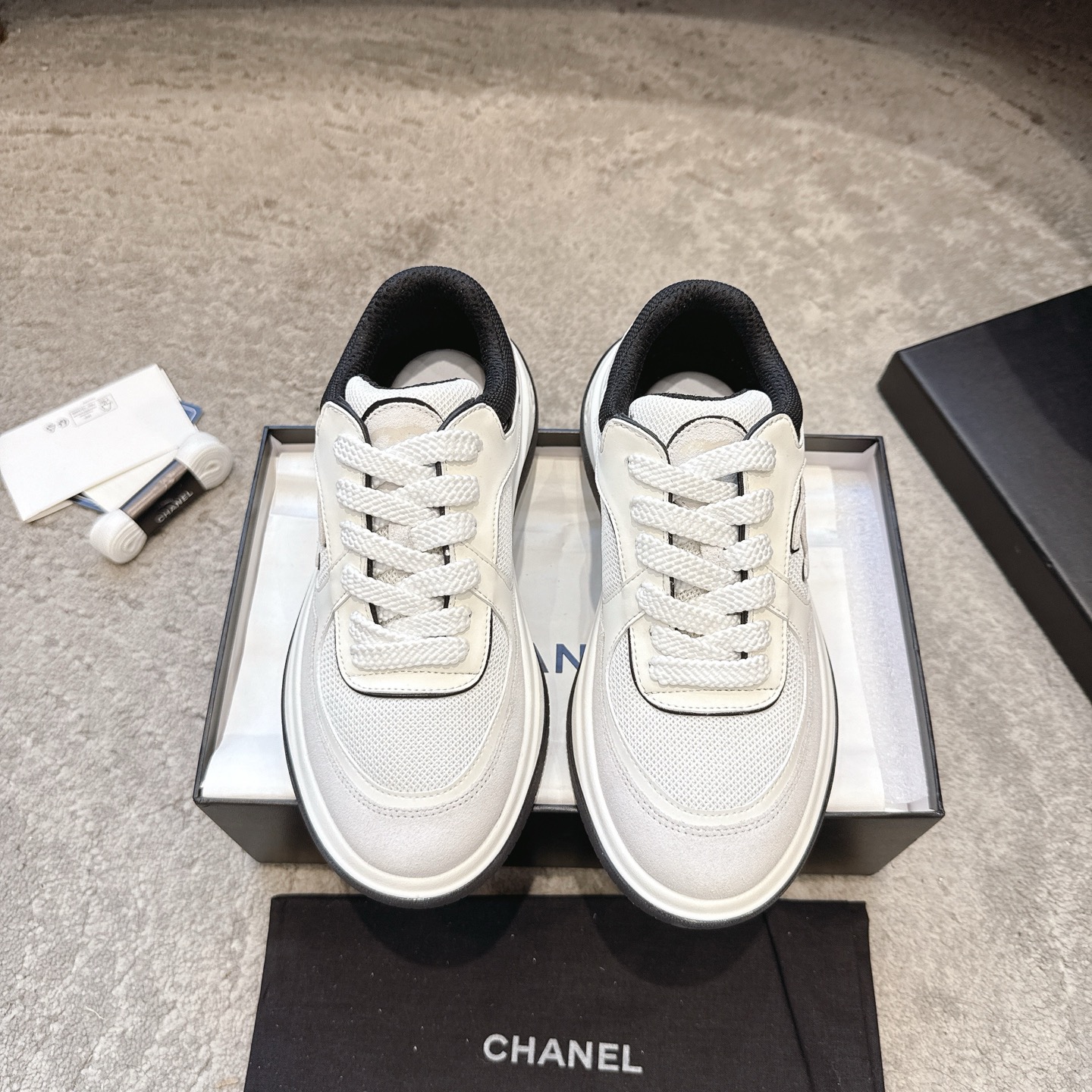 CHANEL vrijetijdsschoenen sneakers｜topklasse boutique｜meerdere technieken + colorblock mix-and-match｜volnerf leer