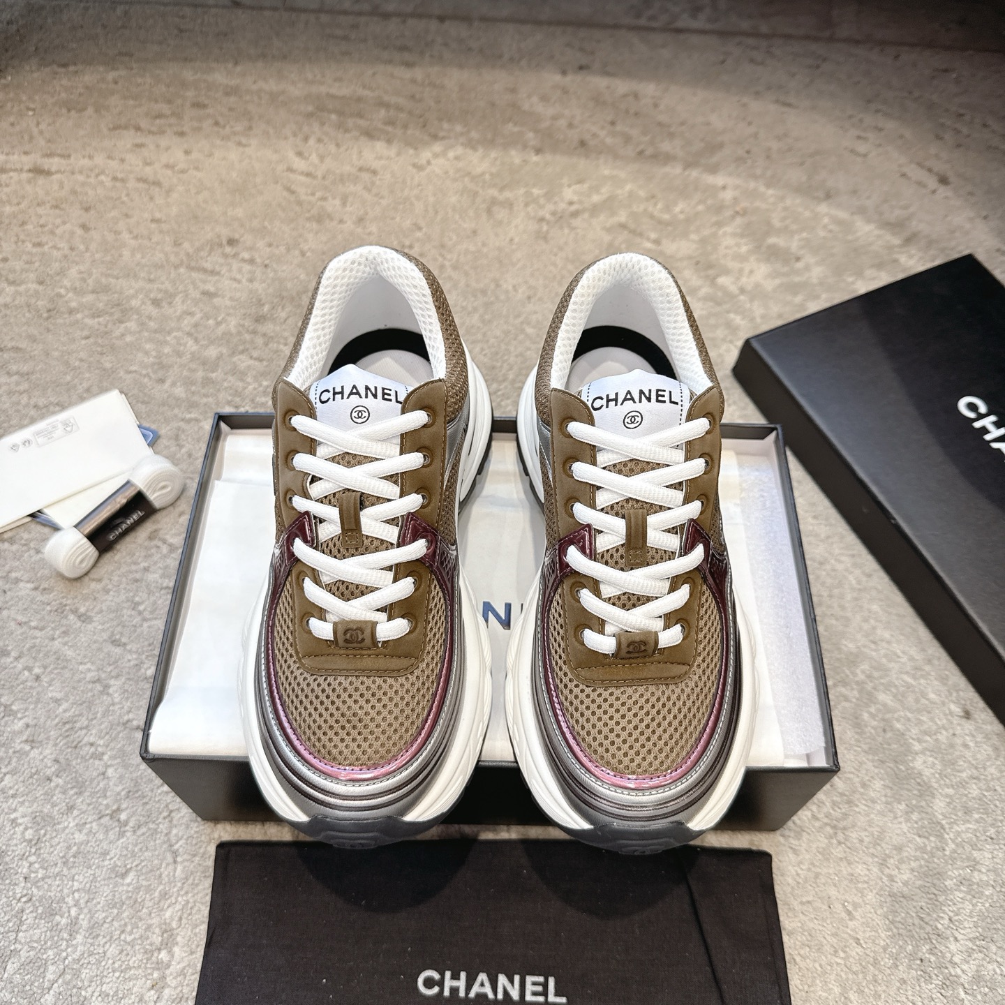 CHANEL vrijetijdsschoenen sneakers｜topklasse uit de boetiek｜meerdere ambachten + colorblock mix-and-match｜volnerf rundsleer