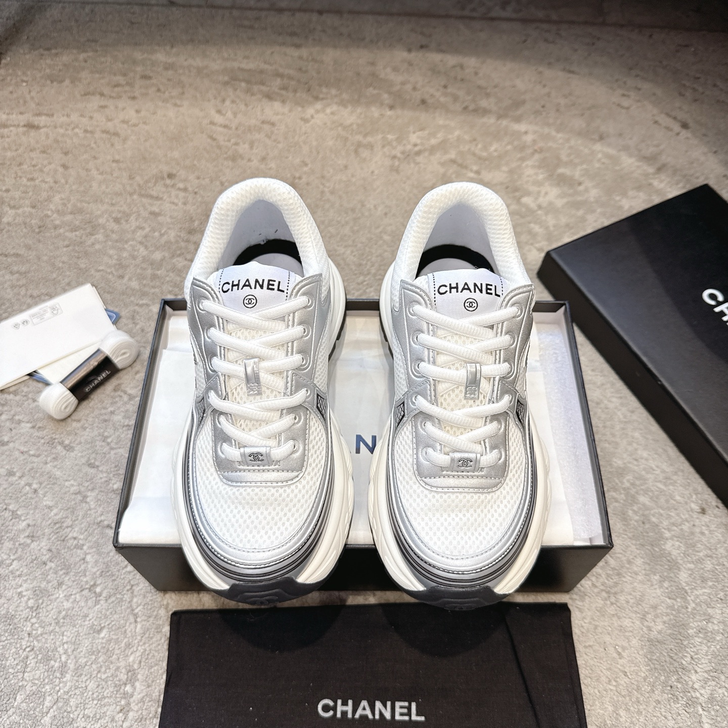 CHANEL vrijetijdsschoenen sneakers｜Topklasse boetiek｜Meerdere technieken + colorblock mix & match｜Volnerf leer
