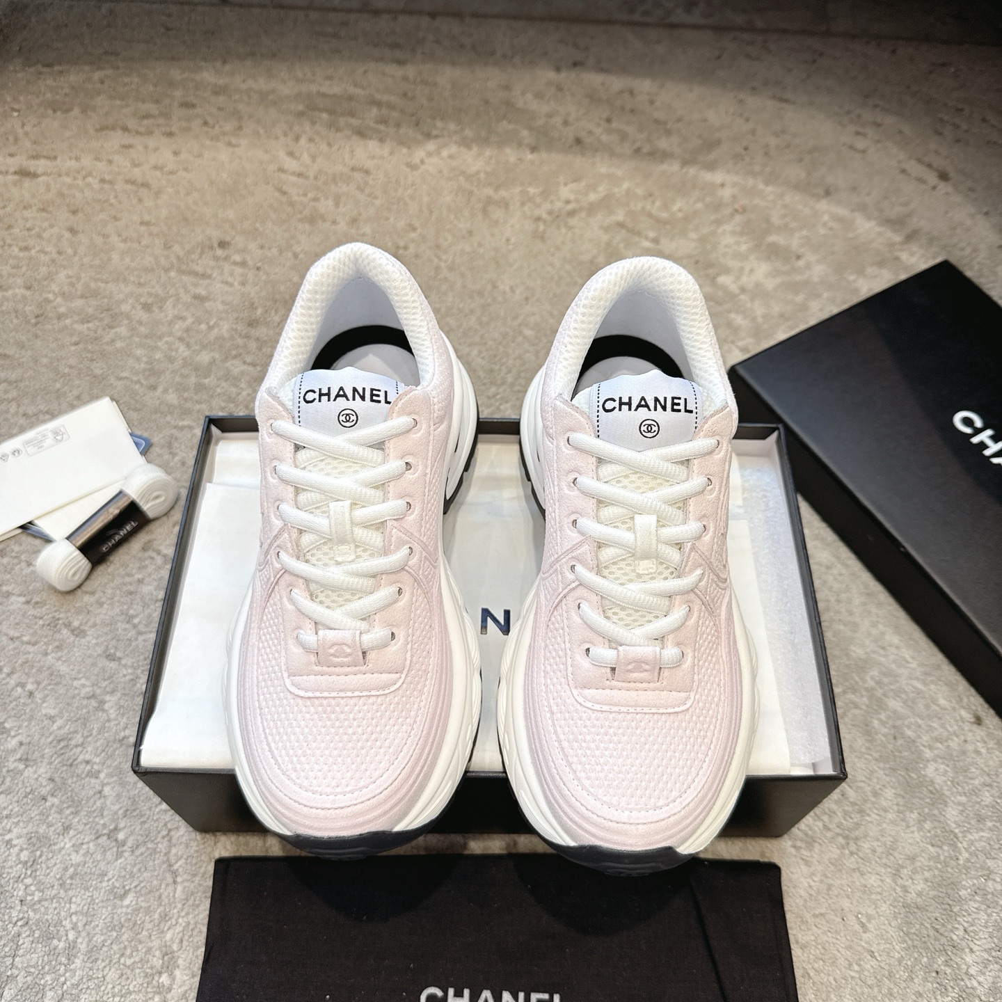 CHANEL vrijetijdsschoenen sneakers｜topklasse uit de boetiek｜meerdere technieken + colorblock mix-and-match｜volnerf leer