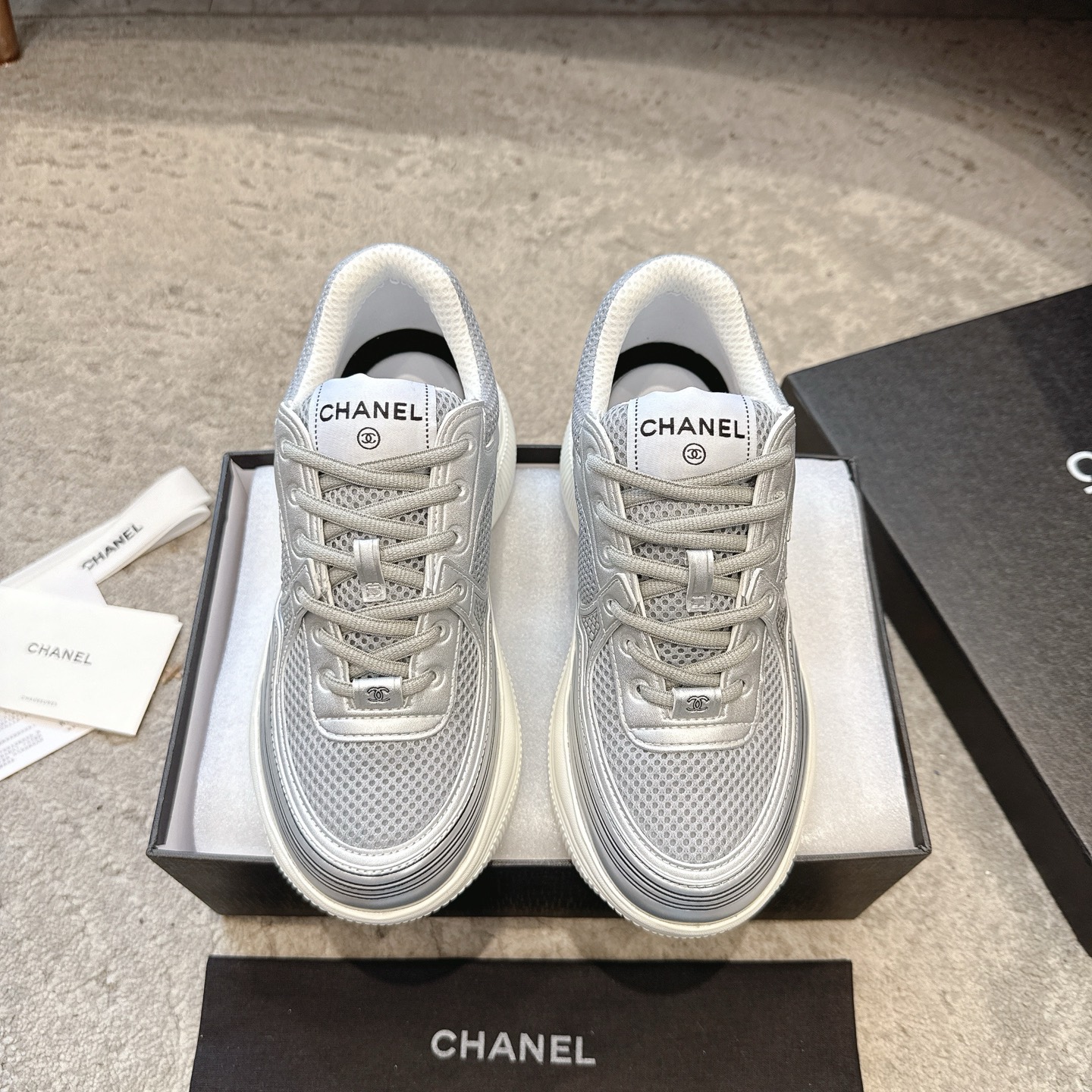CHANEL vrijetijdsschoenen sneakers｜topklasse boetiek｜meerdere ambachten + colorblock mix-and-match｜volnerf leer
