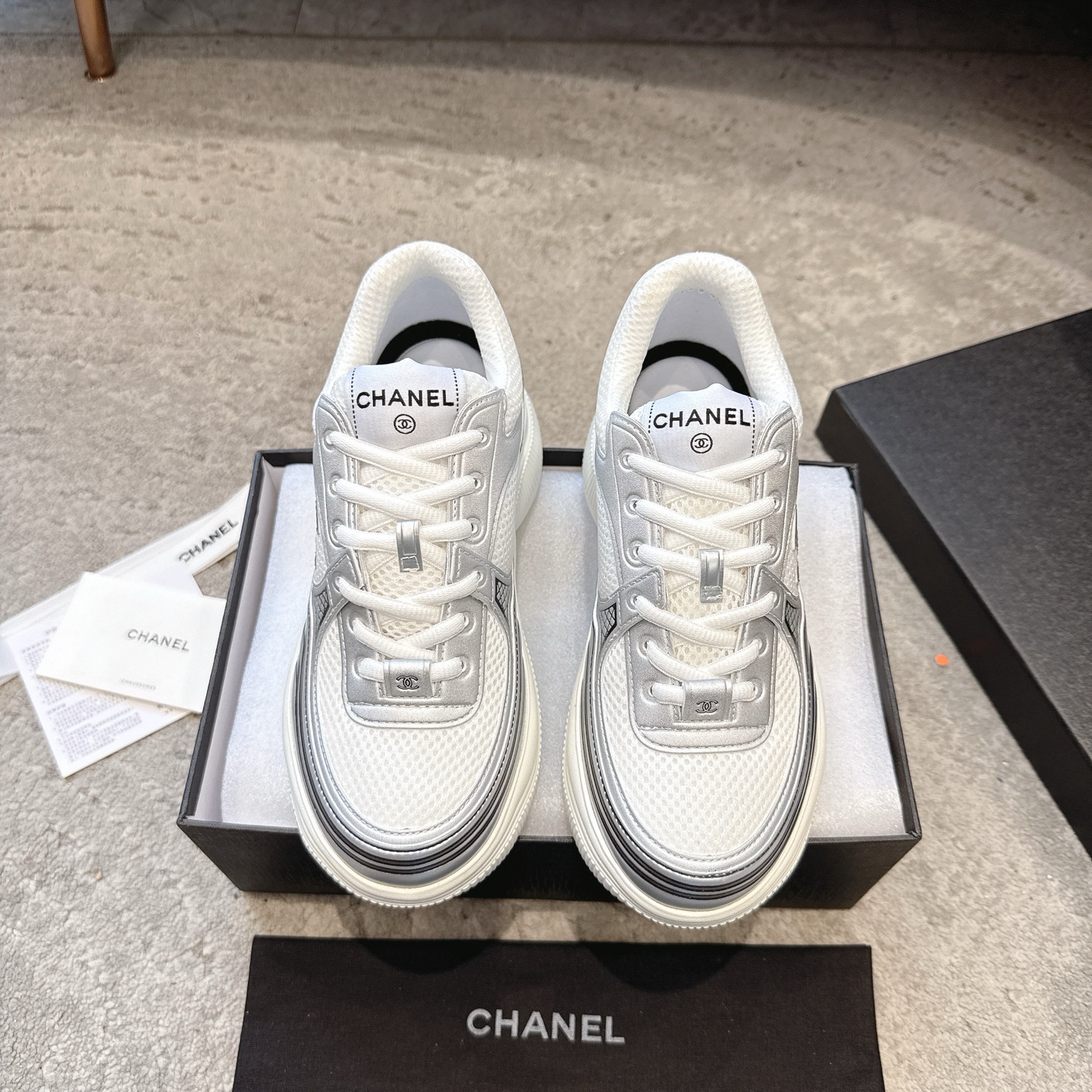 CHANEL vrijetijdsschoenen sneakers｜topklasse uit de boetiek｜meerdere ambachten + colorblock mix-and-match｜volnerf rundsleer