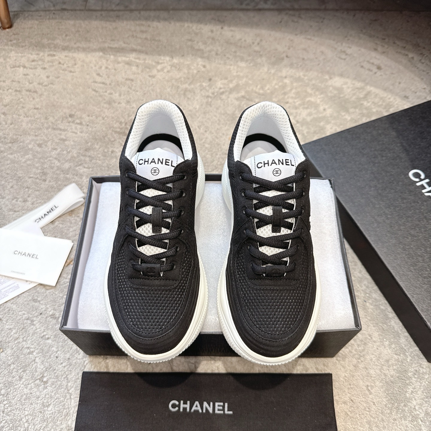 CHANEL vrijetijdsschoenen sneakers｜topklasse boetiek｜meerdere ambachten + colorblock mix-and-match｜volnerf leer